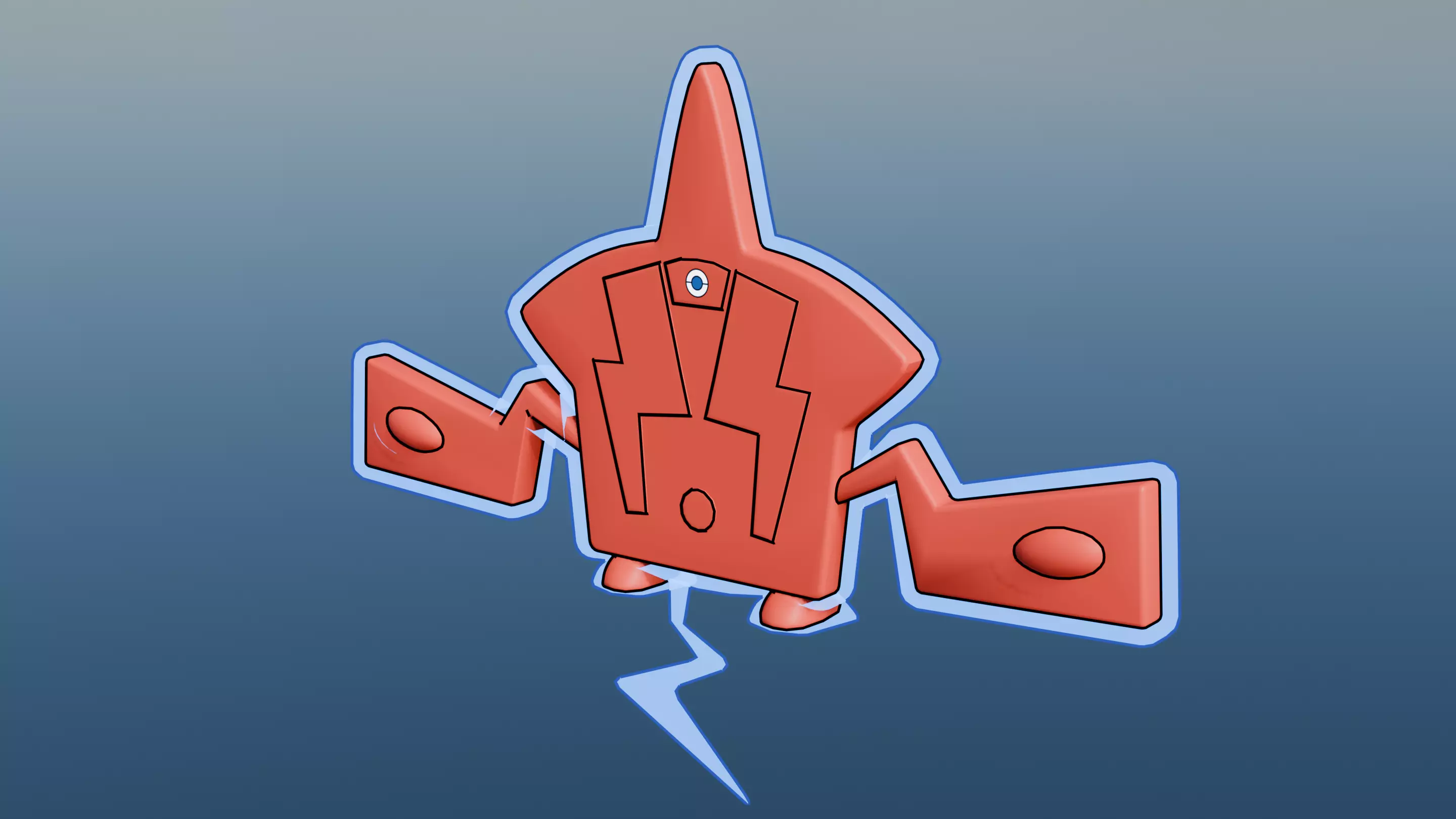 Pokemon Rotomdex Low-poly 3D model_4