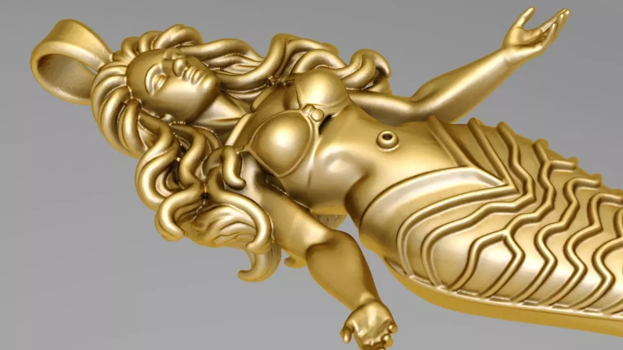 Mermaid 3 3D print model_3