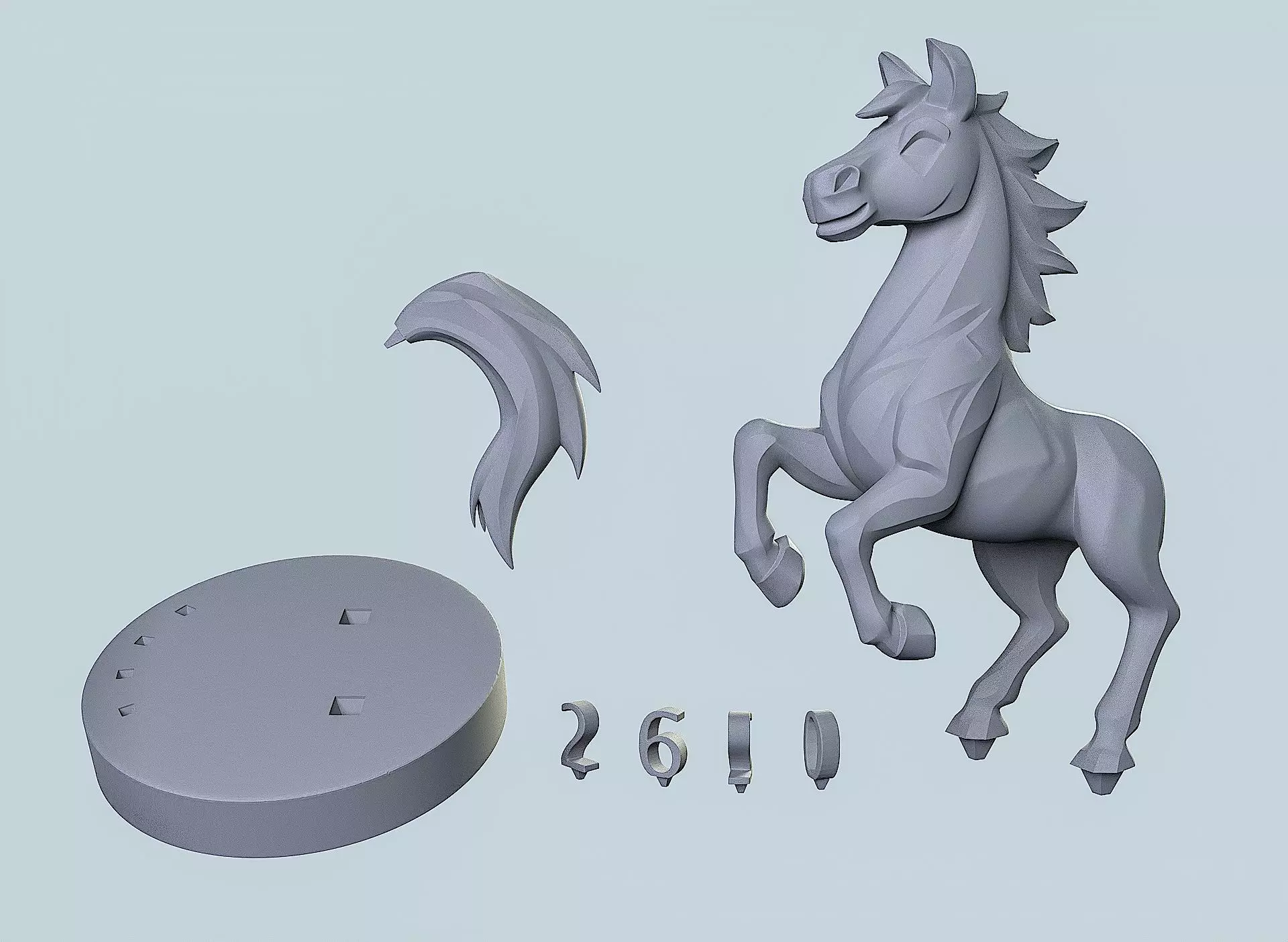 Horse New Year 2026 3D print model_6