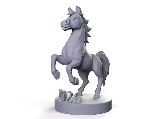 Horse New Year 2026 3D print model Horse New Year 2026 3D print model