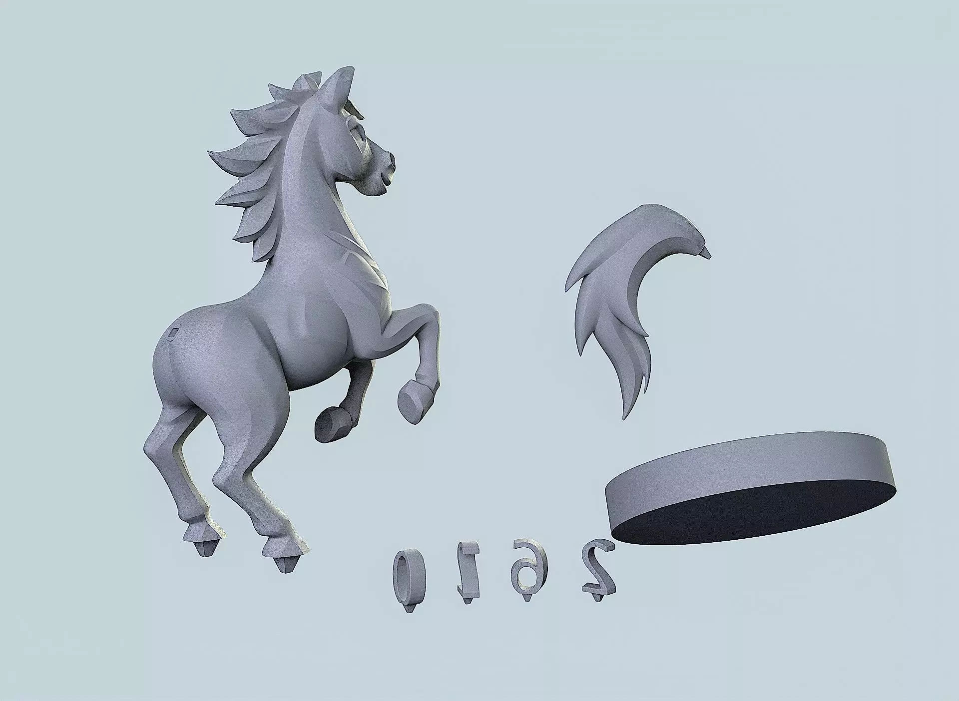 Horse New Year 2026 3D print model_7
