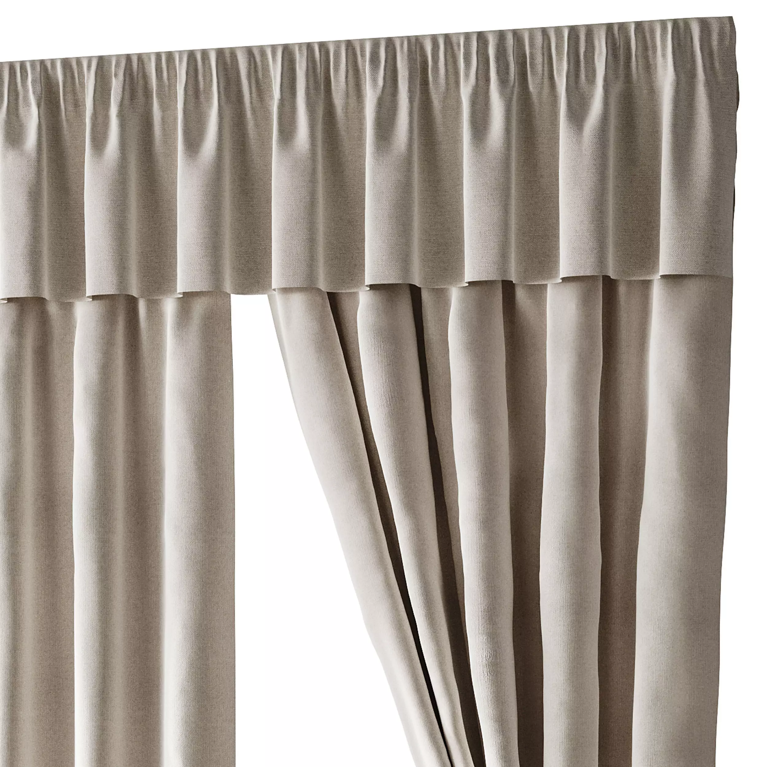 Curtains 03 3D model_7