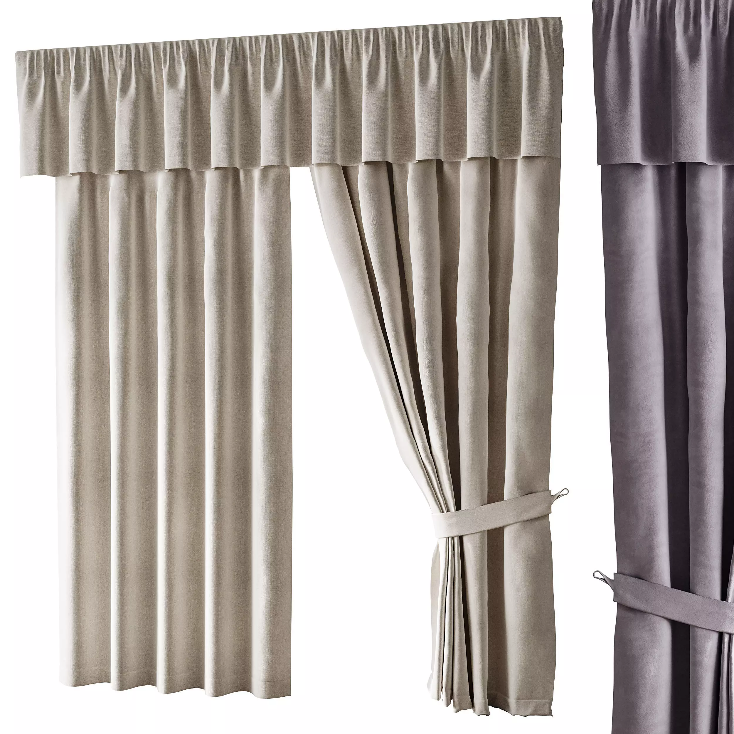 Curtains 03 3D model_0