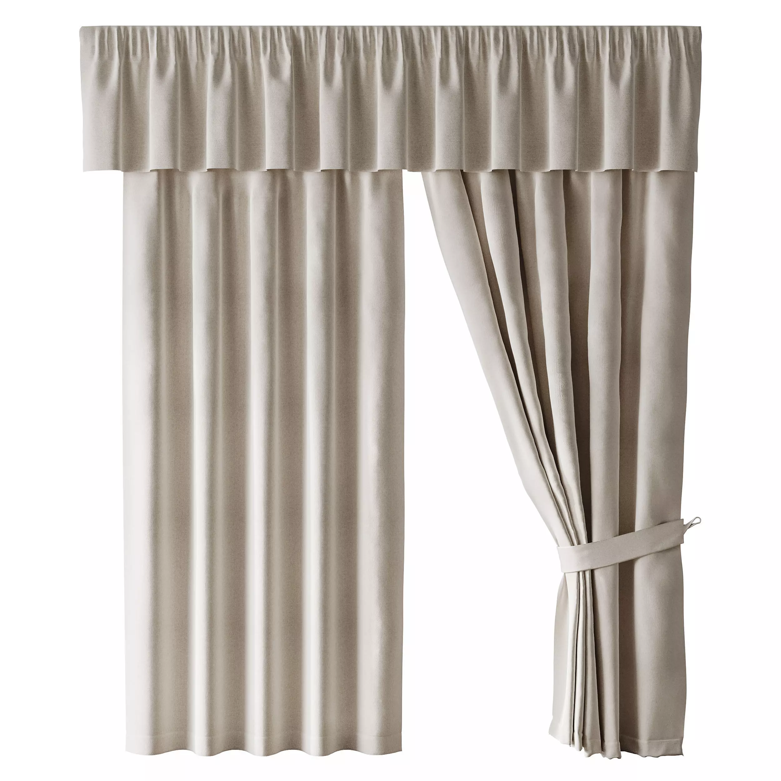 Curtains 03 3D model_1