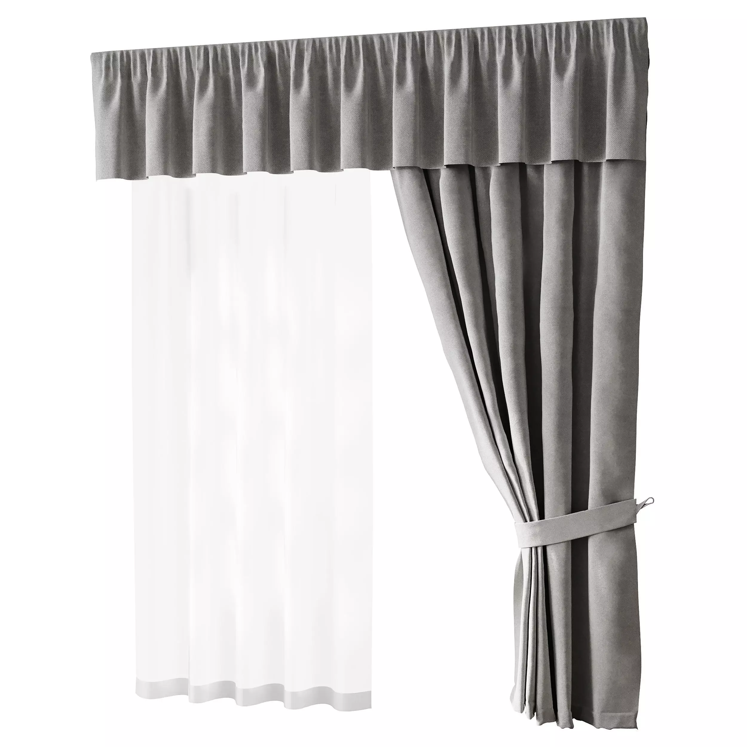 Curtains 03 3D model_6