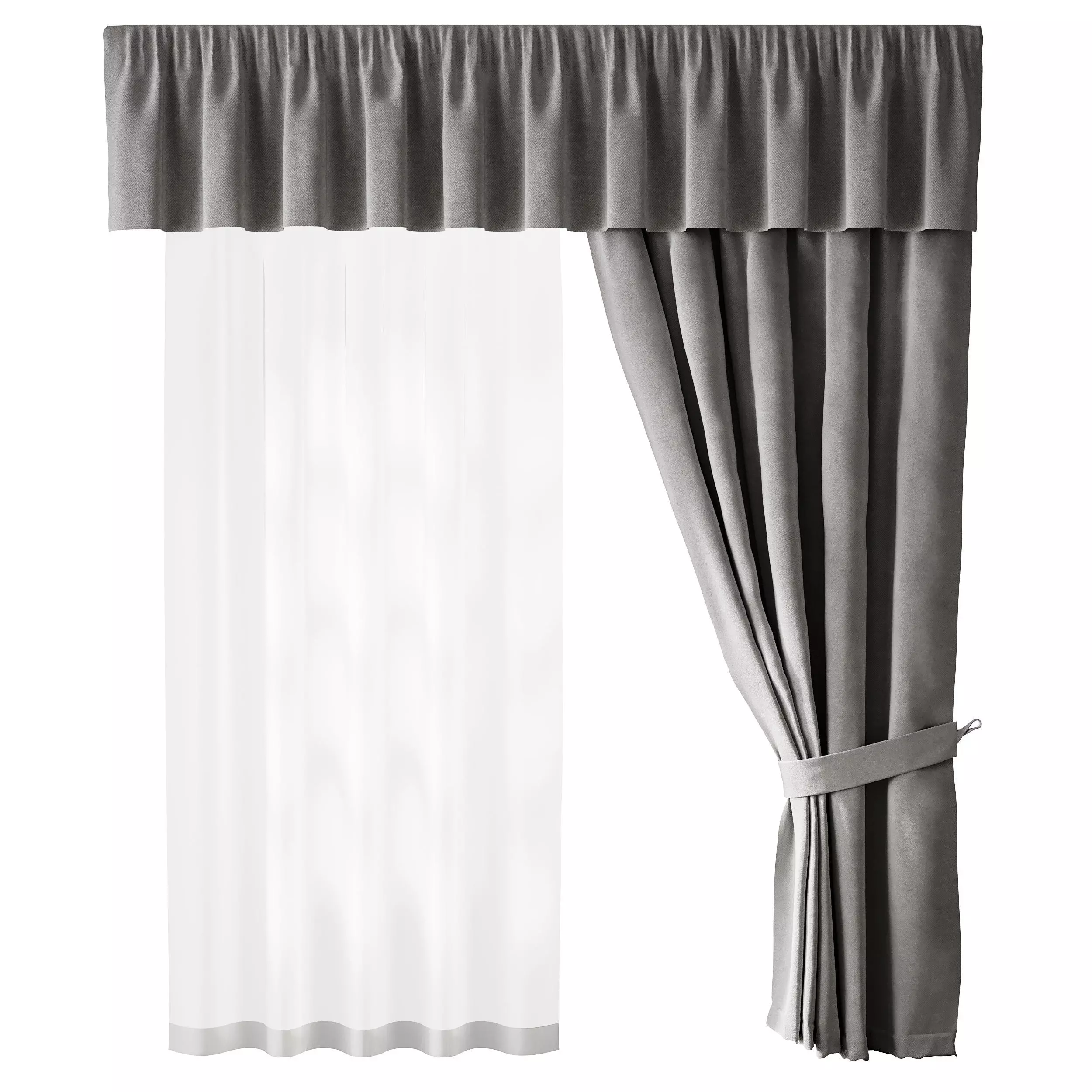 Curtains 03 3D model_5