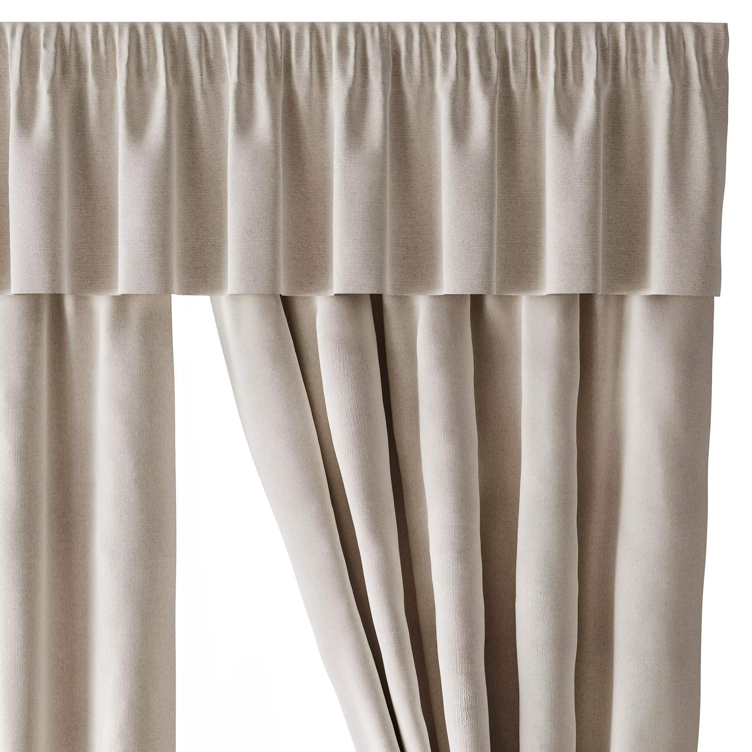 Curtains 03 3D model_2
