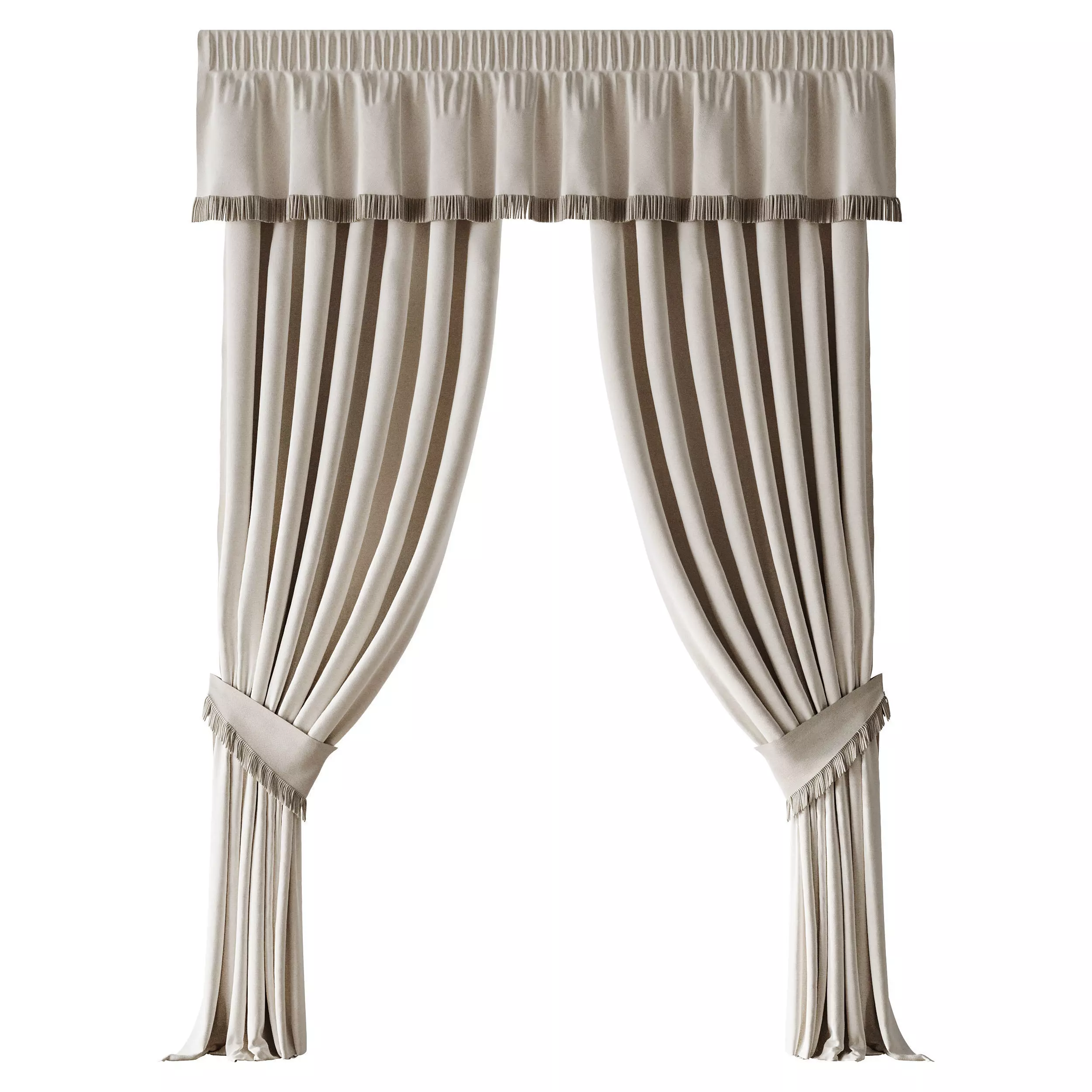 Curtains 04 3D model_2