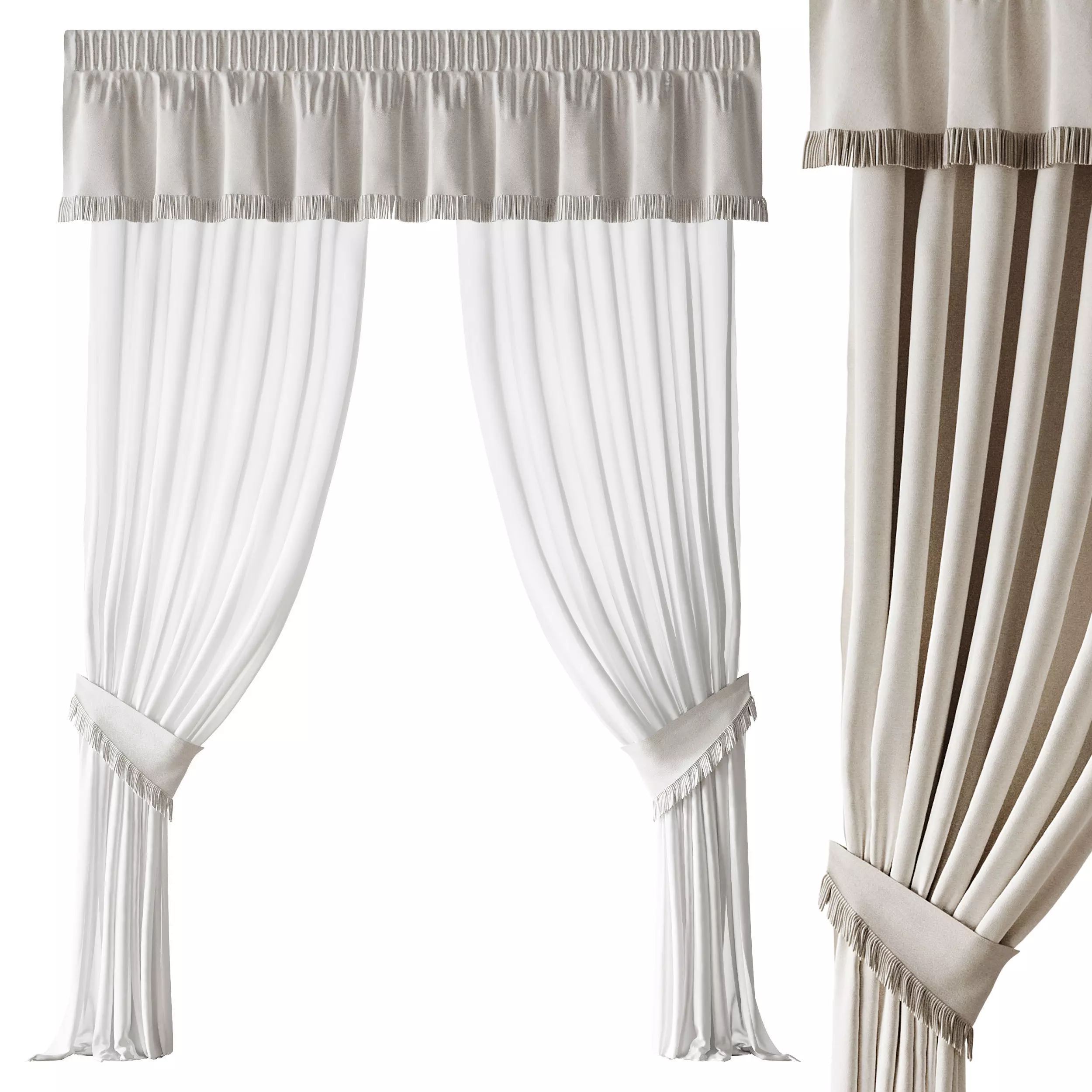 Curtains 04 3D model_0