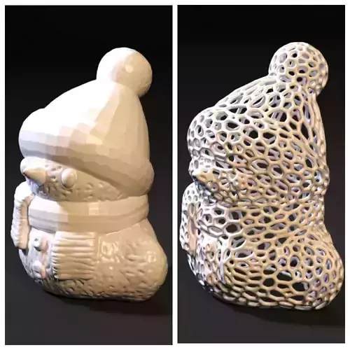 Snowman 3D print model Snowman 3D print model