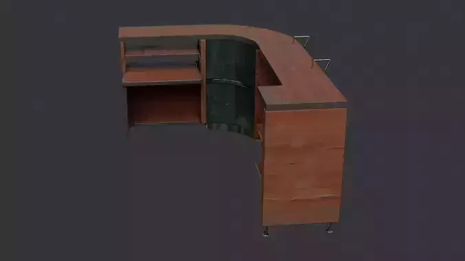 Bike Shop Front Desk with Shelving