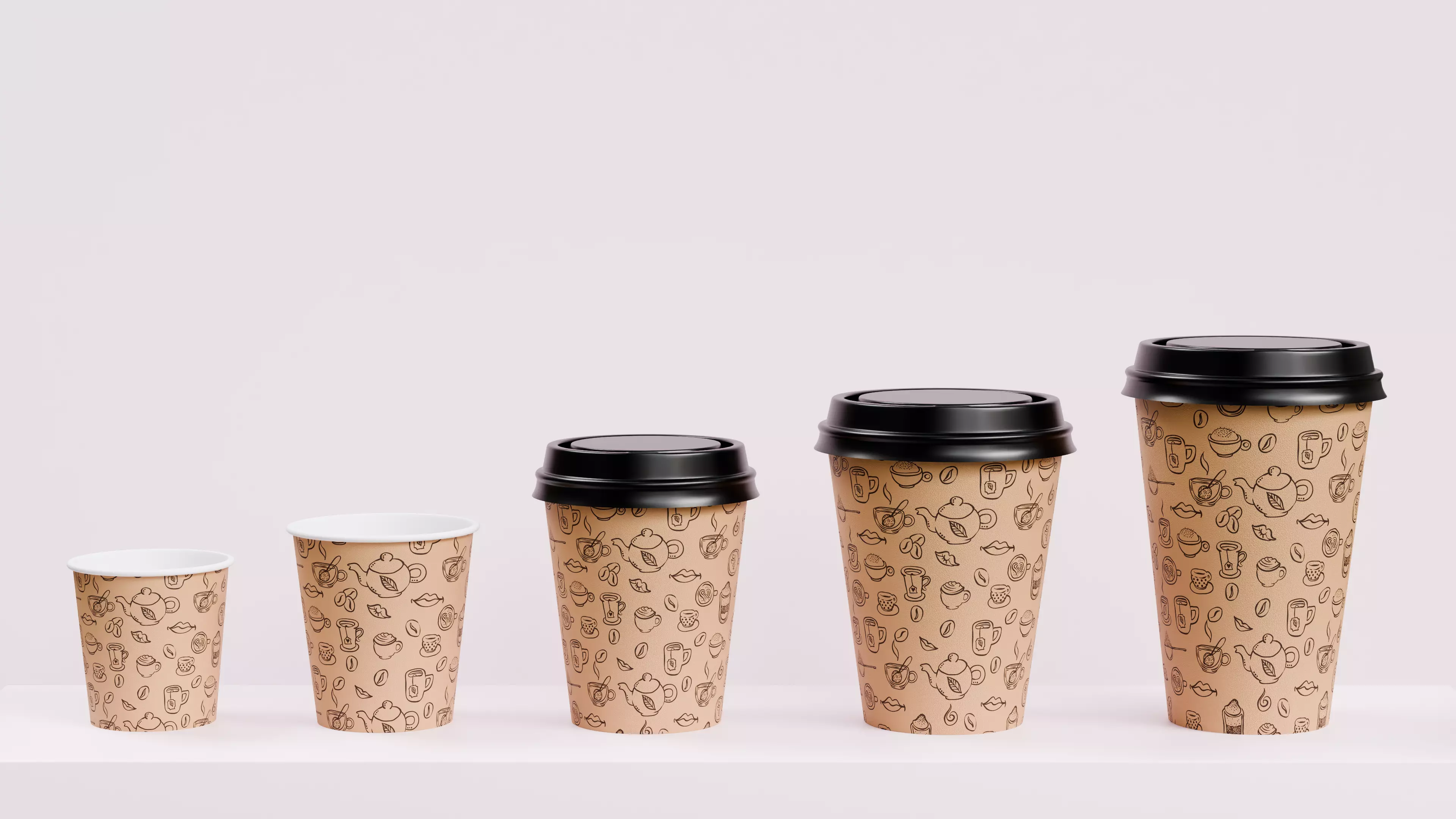 Coffee Cup Set 3D model_1