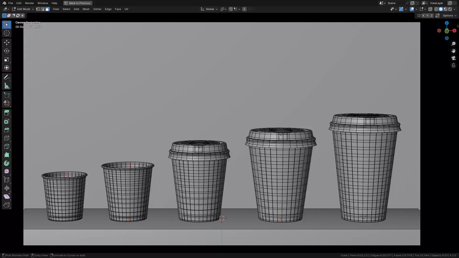 Coffee Cup Set 3D model_2