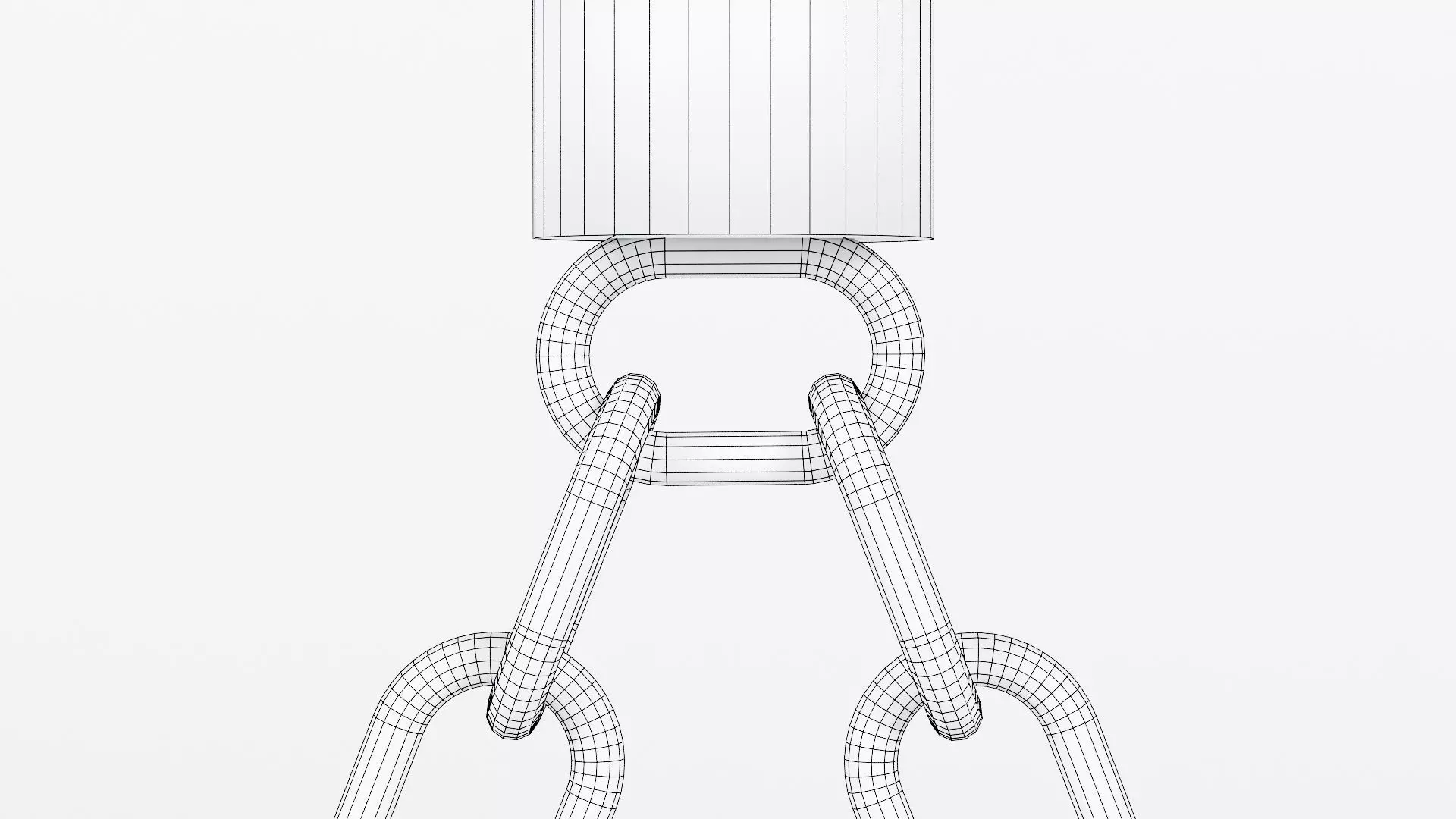 Alphabet AI Chain Gold Candleholder 3D Model True 4K PBR Render Low-poly 3D model_8