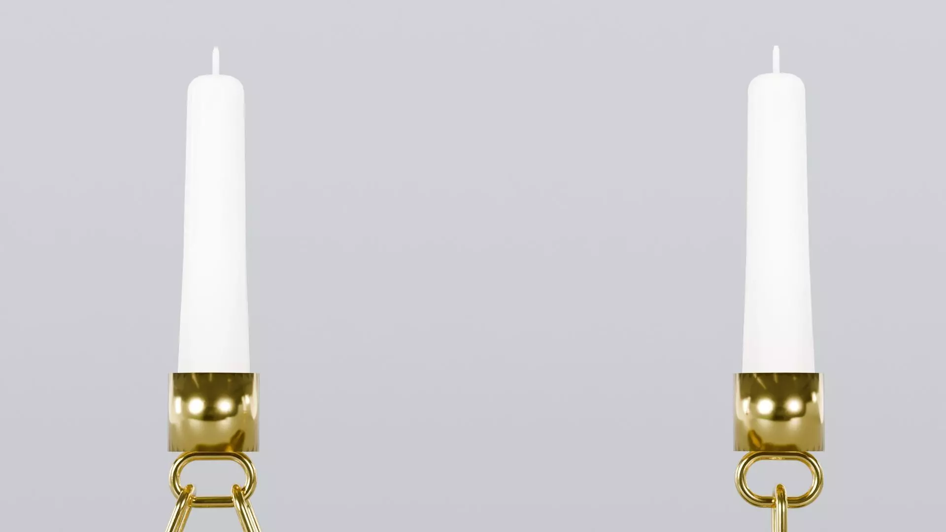 Alphabet AI Chain Gold Candleholder 3D Model True 4K PBR Render Low-poly 3D model_3