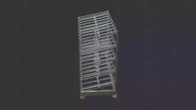Metal Grocery Cart Rack On Wheels