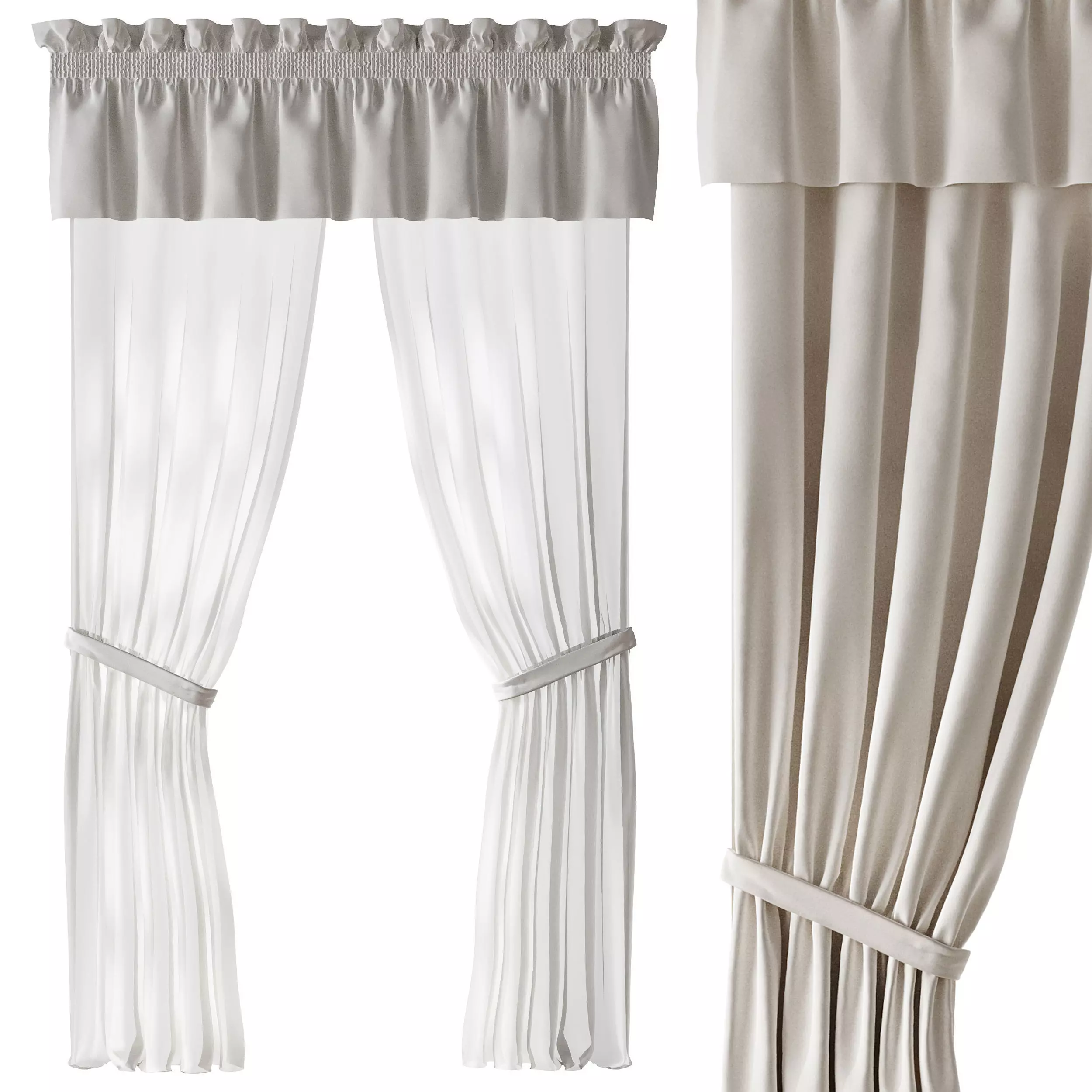 Curtains 05 3D model_0