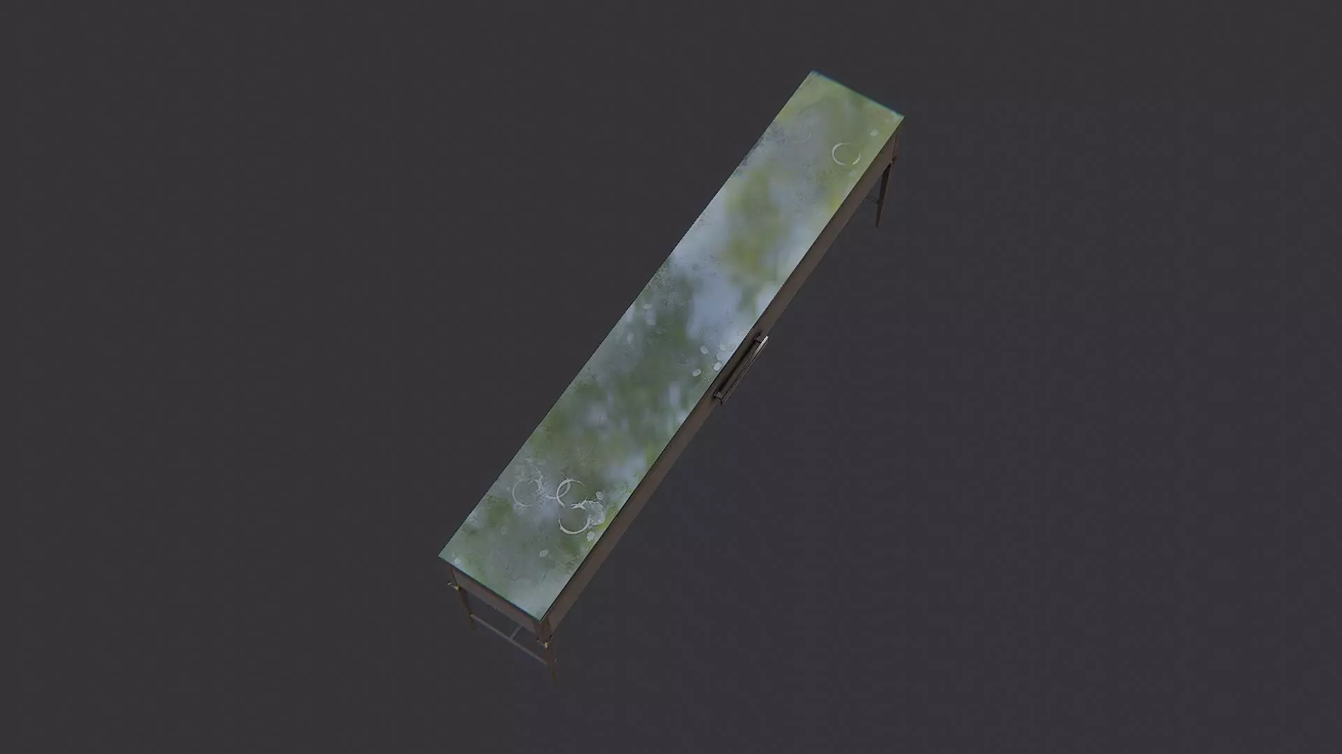 Hallway Console Table with Glass Top Low-poly 3D model_4