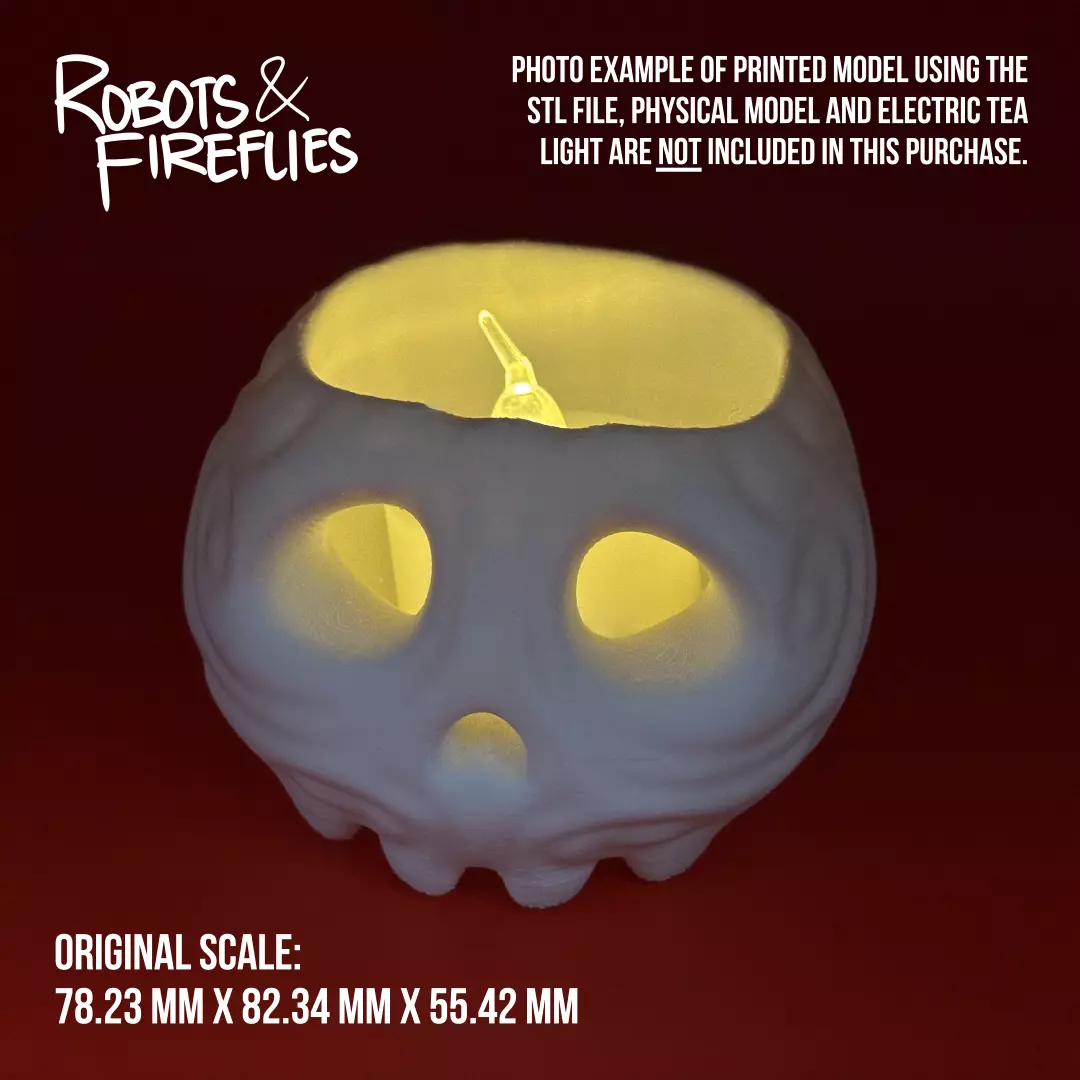 Cute Skull with Swirl Design 3D print model_3