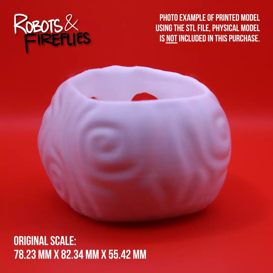 Cute Skull with Swirl Design 3D print model_4