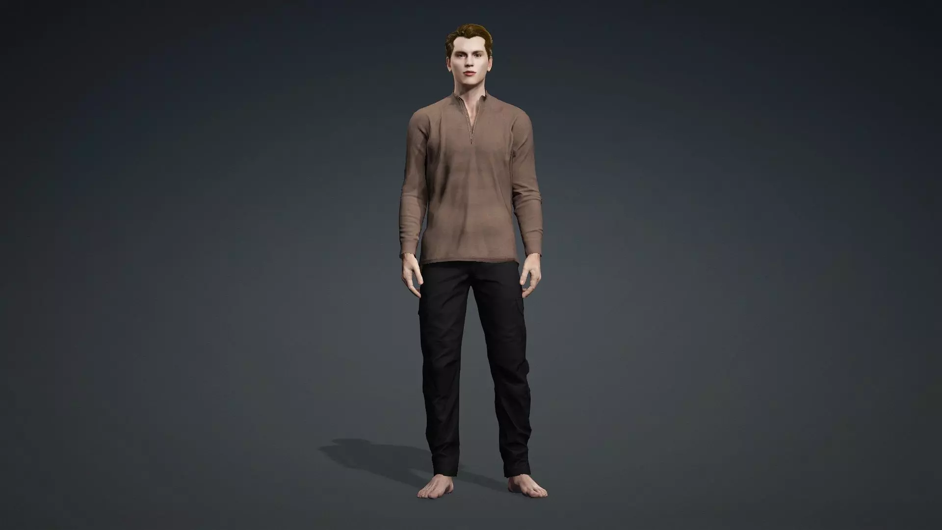 Detailed Realistic Man Animation and Game Ready 3D model_2