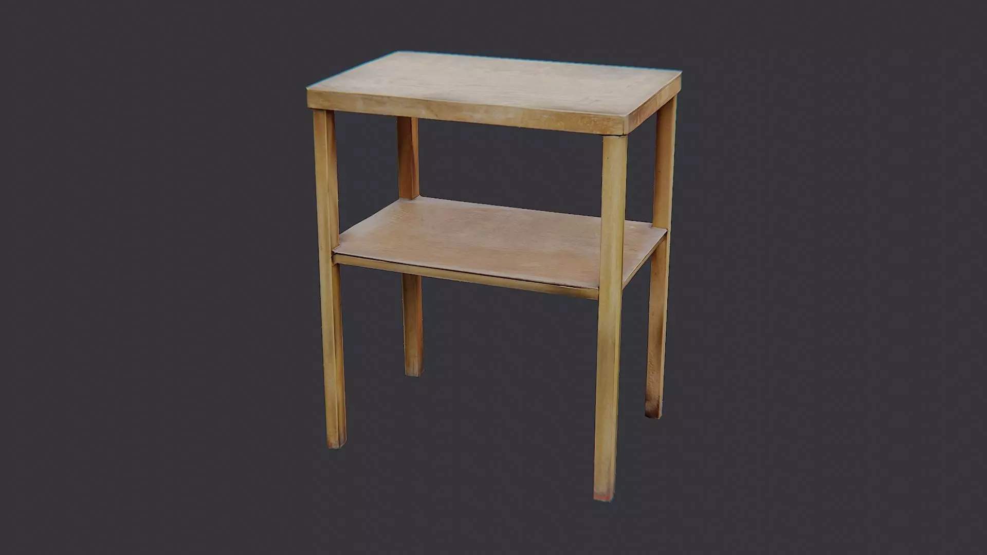 End Table Wood Kitchen Side Table Low-poly 3D model_1