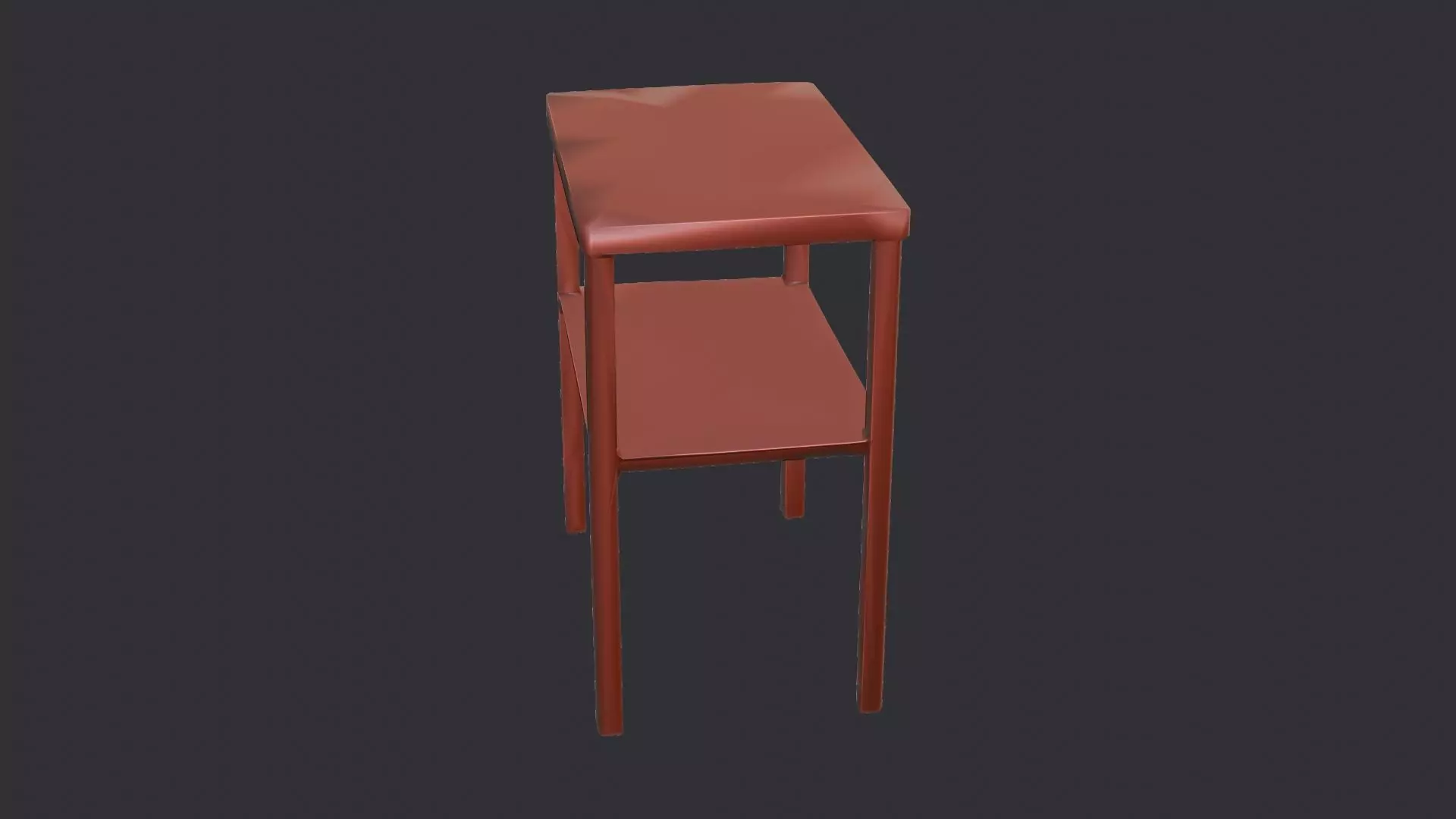 End Table Wood Kitchen Side Table Low-poly 3D model_6