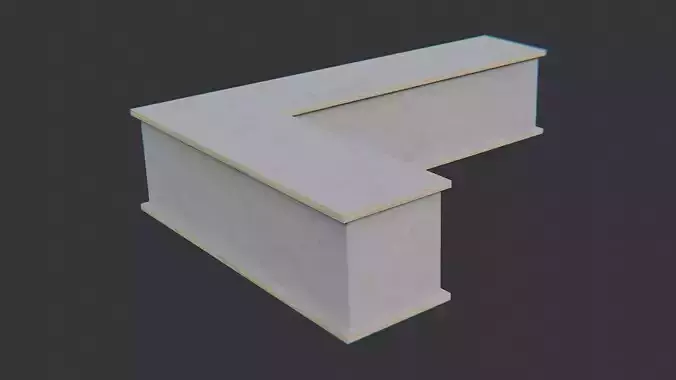 L shaped wood desk for office corner