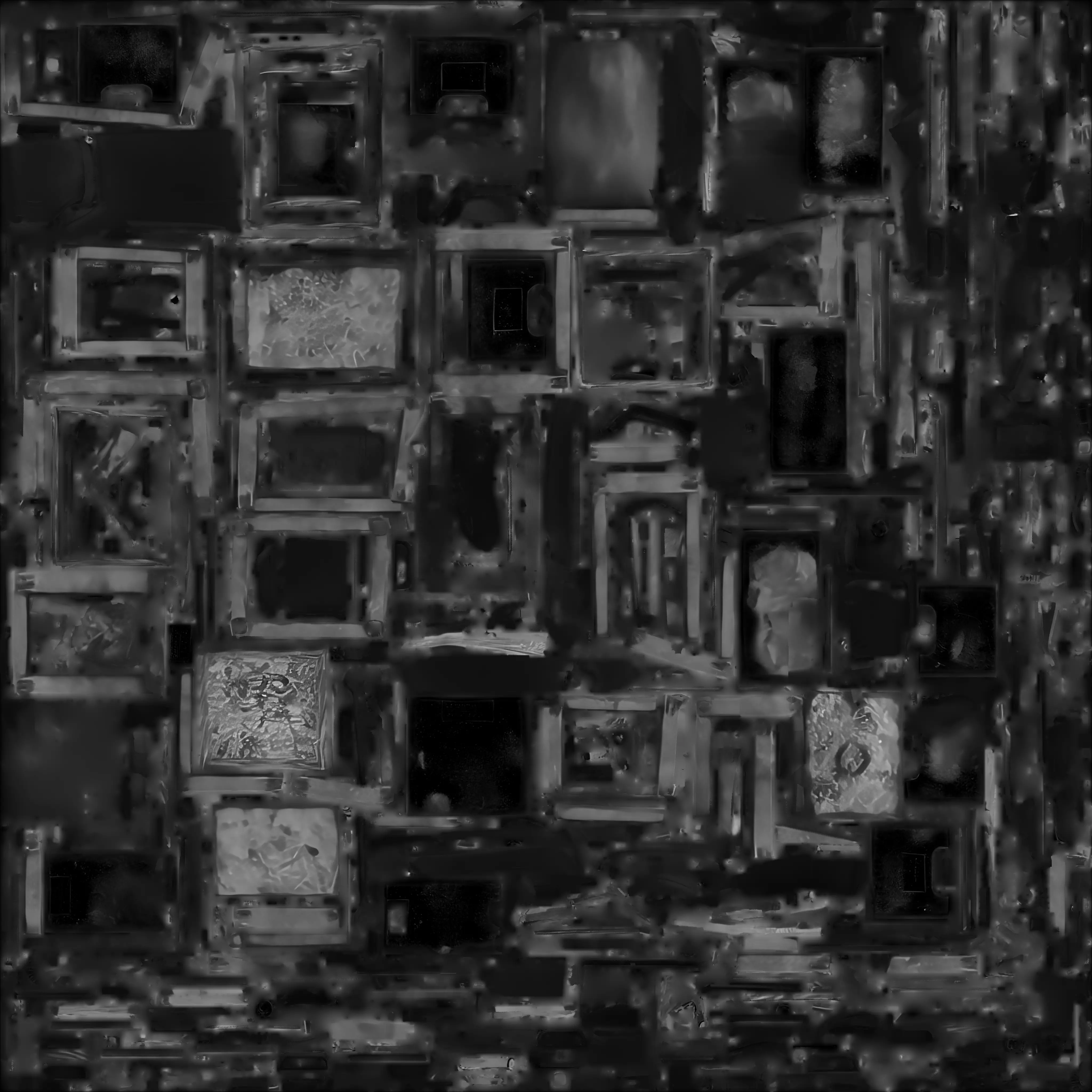 Rusted Post Apocalyptic Storage 3D Model Props Kit Low-poly 3D model_2