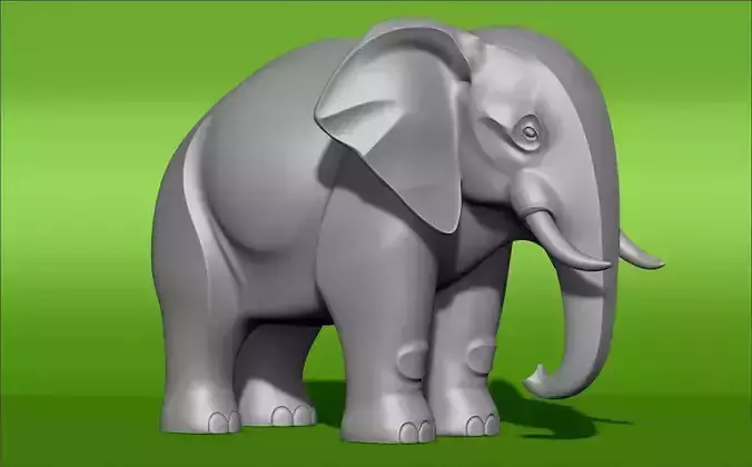 Stylized Elephant 3D Print