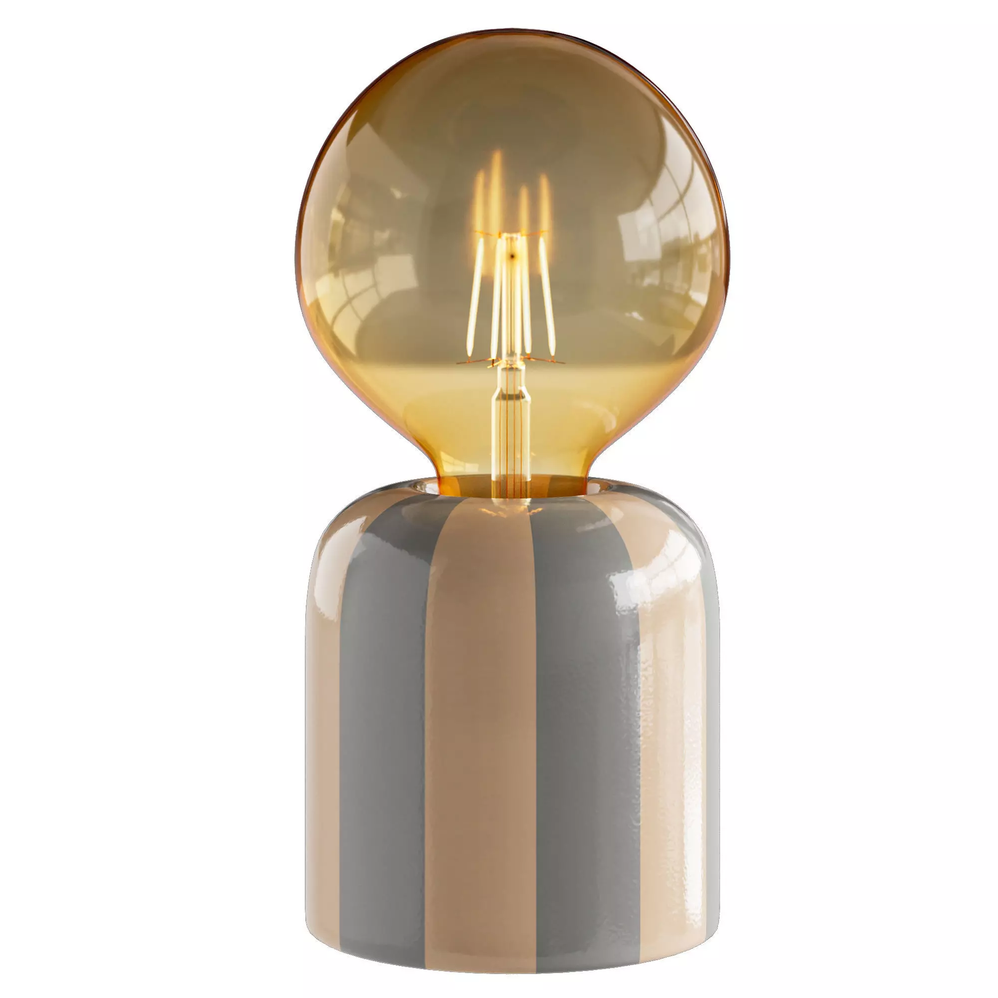 Childrens ceramic table lamp with light bulb Zara Home 3D model