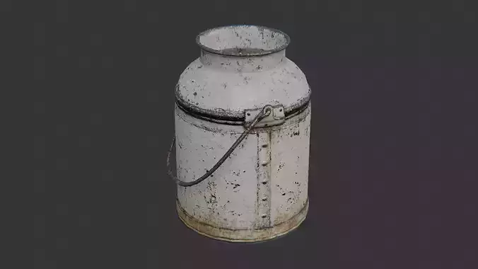 Rustic Metal Milk Can Decor Vintage Farmhouse Jug