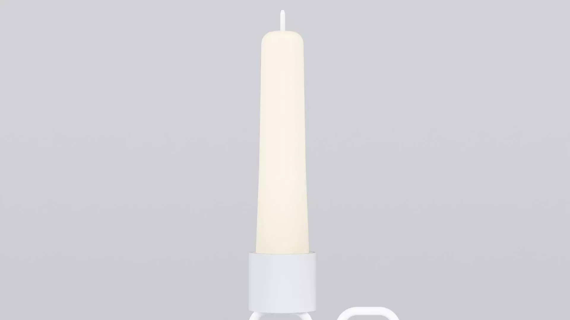 Alphabet A White Chain Candleholder 3D Model True 4K PBR Render Low-poly 3D model_4