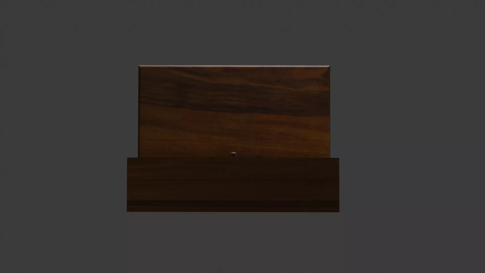 Antique Shaker Writing Desk Low-poly 3D model_4