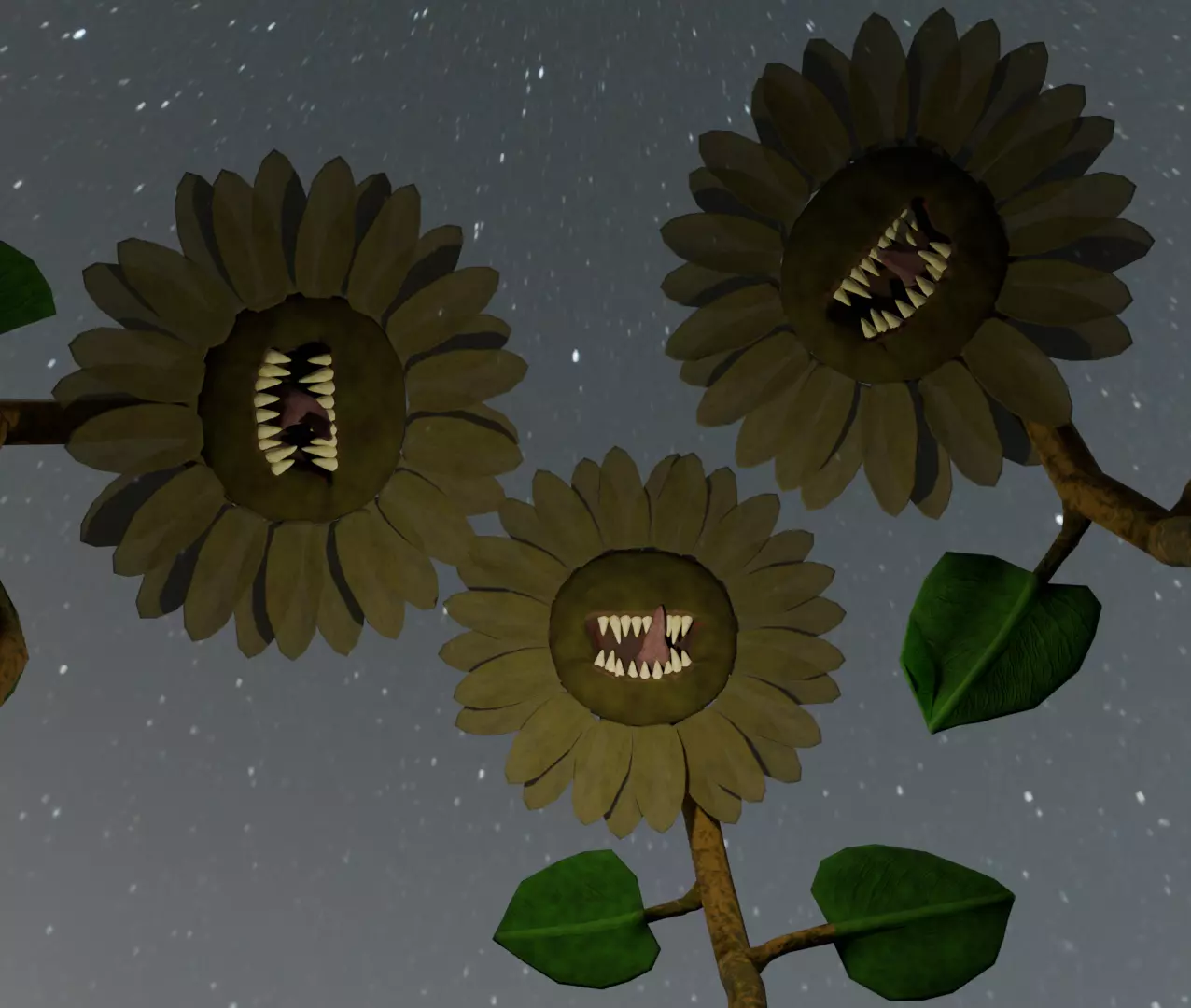 KillerSunflowers Low-poly 3D model_0