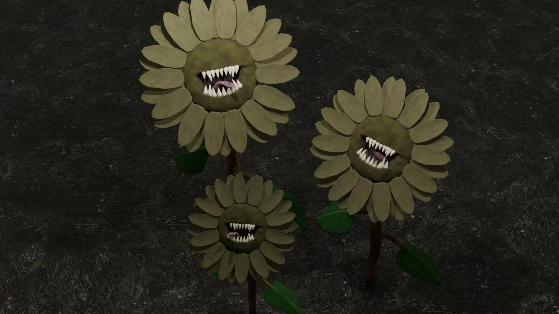 KillerSunflowers Low-poly 3D model_1