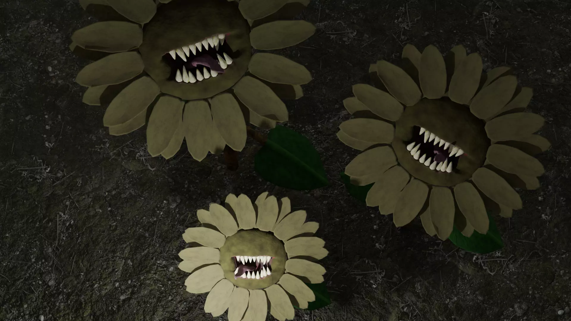 KillerSunflowers Low-poly 3D model_4