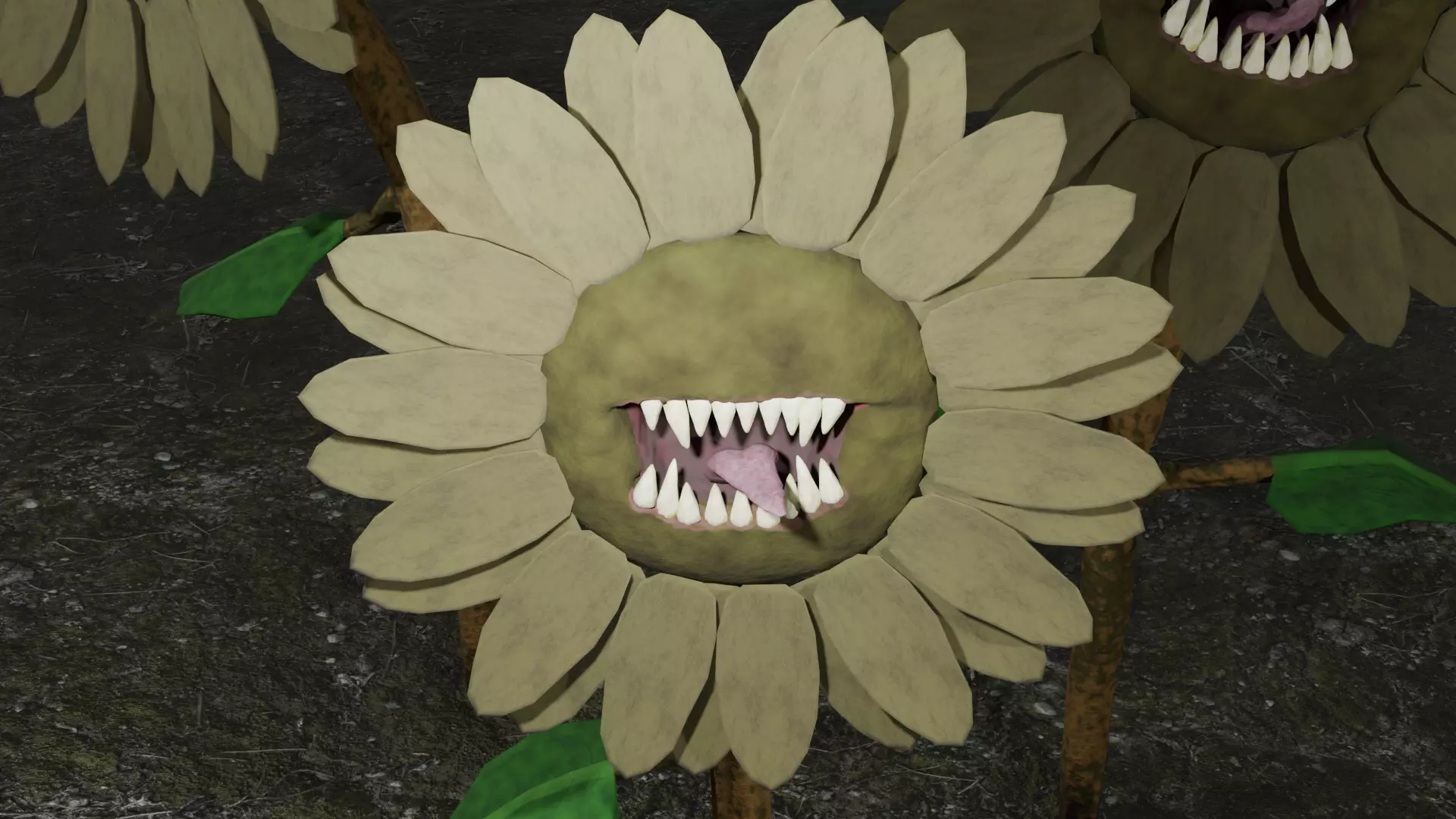 KillerSunflowers Low-poly 3D model_3