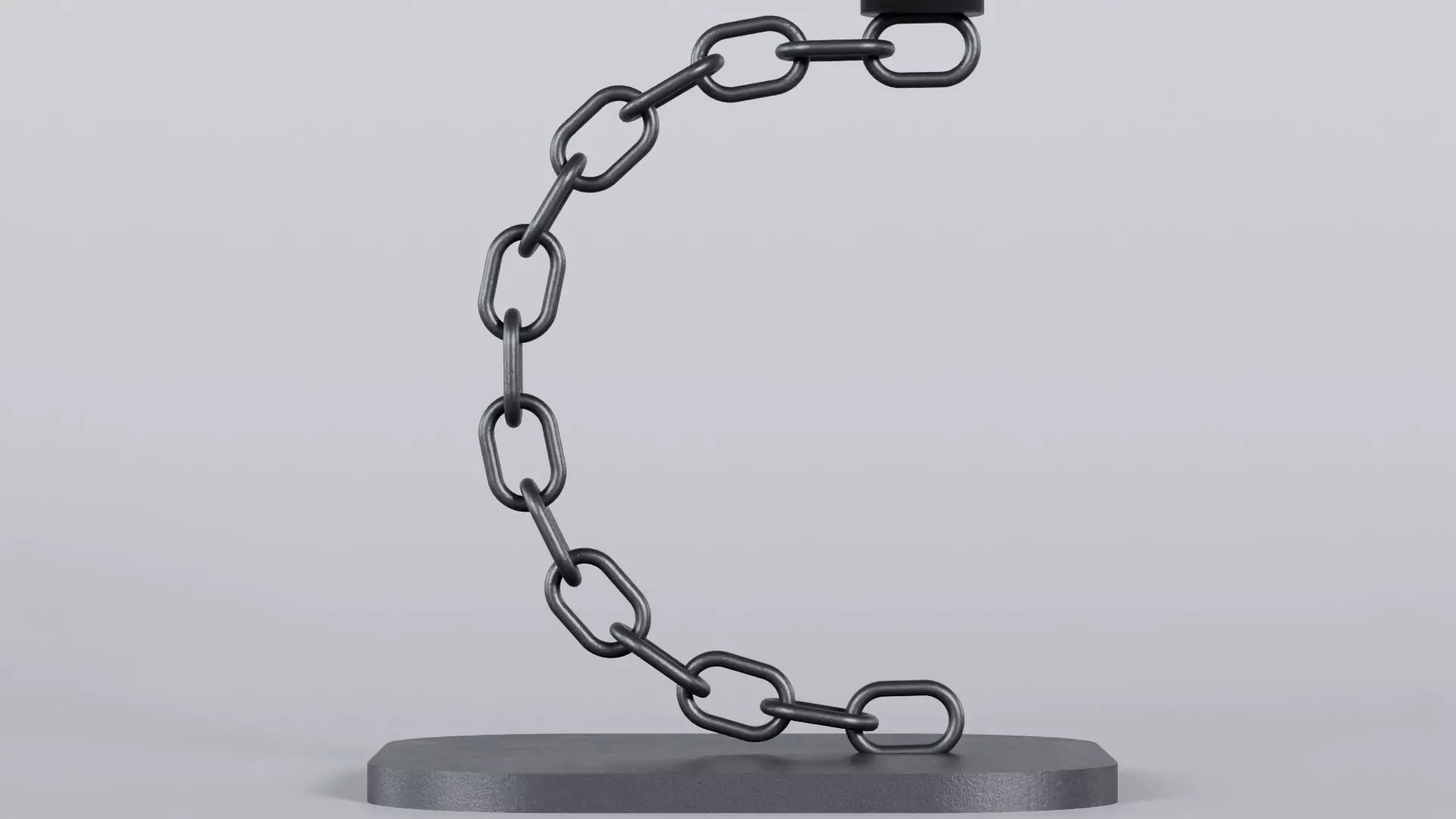 Alphabet C Chain Black Candleholder 3D Model True 4K PBR Renders Low-poly 3D model_2