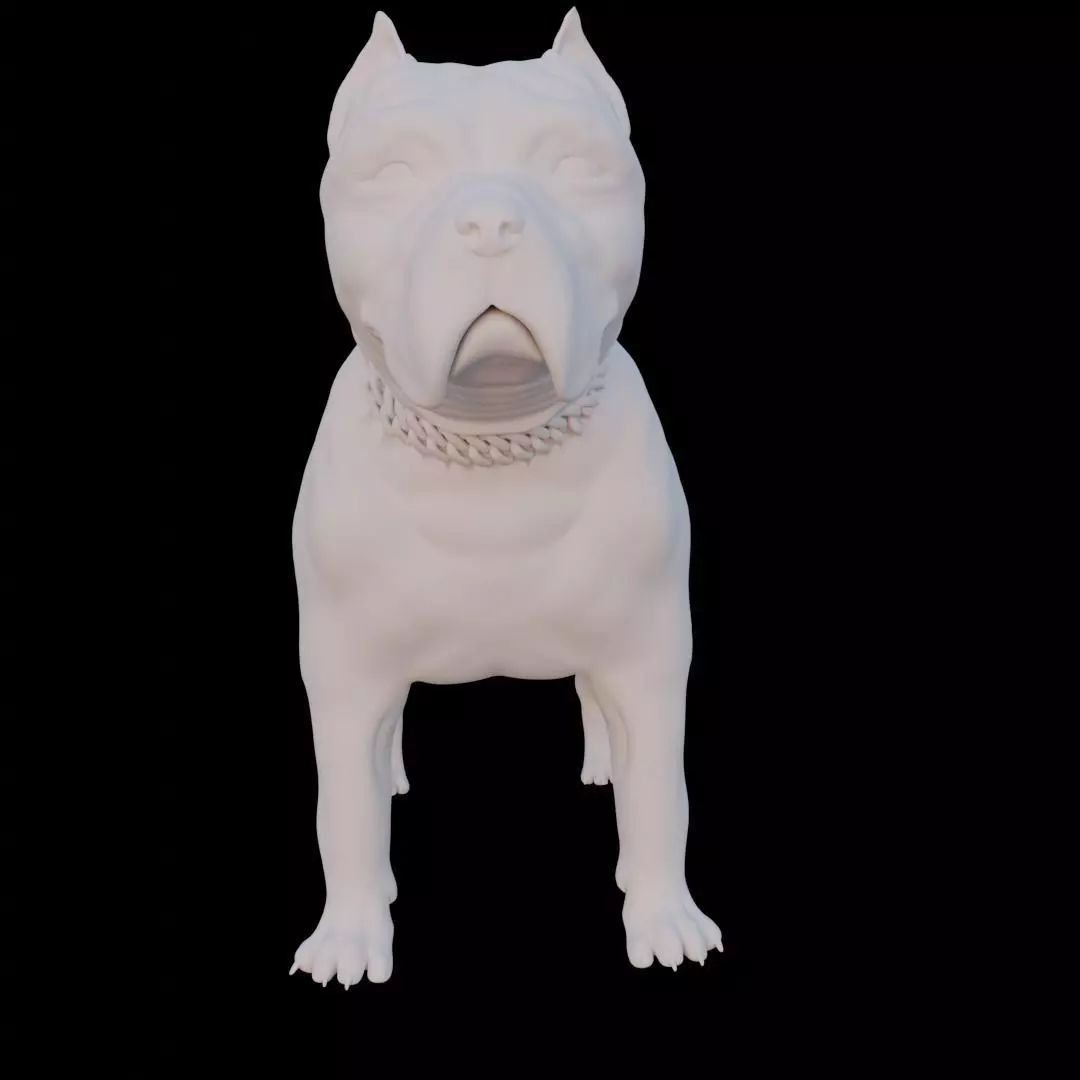 Realistic Dog 3D Model STL File for 3D Printing 3D print model_0