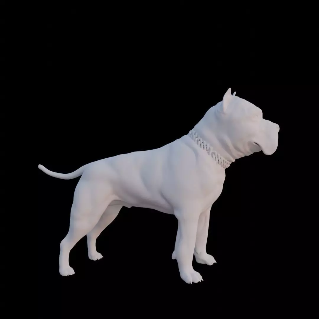 Realistic Dog 3D Model STL File for 3D Printing 3D print model_1