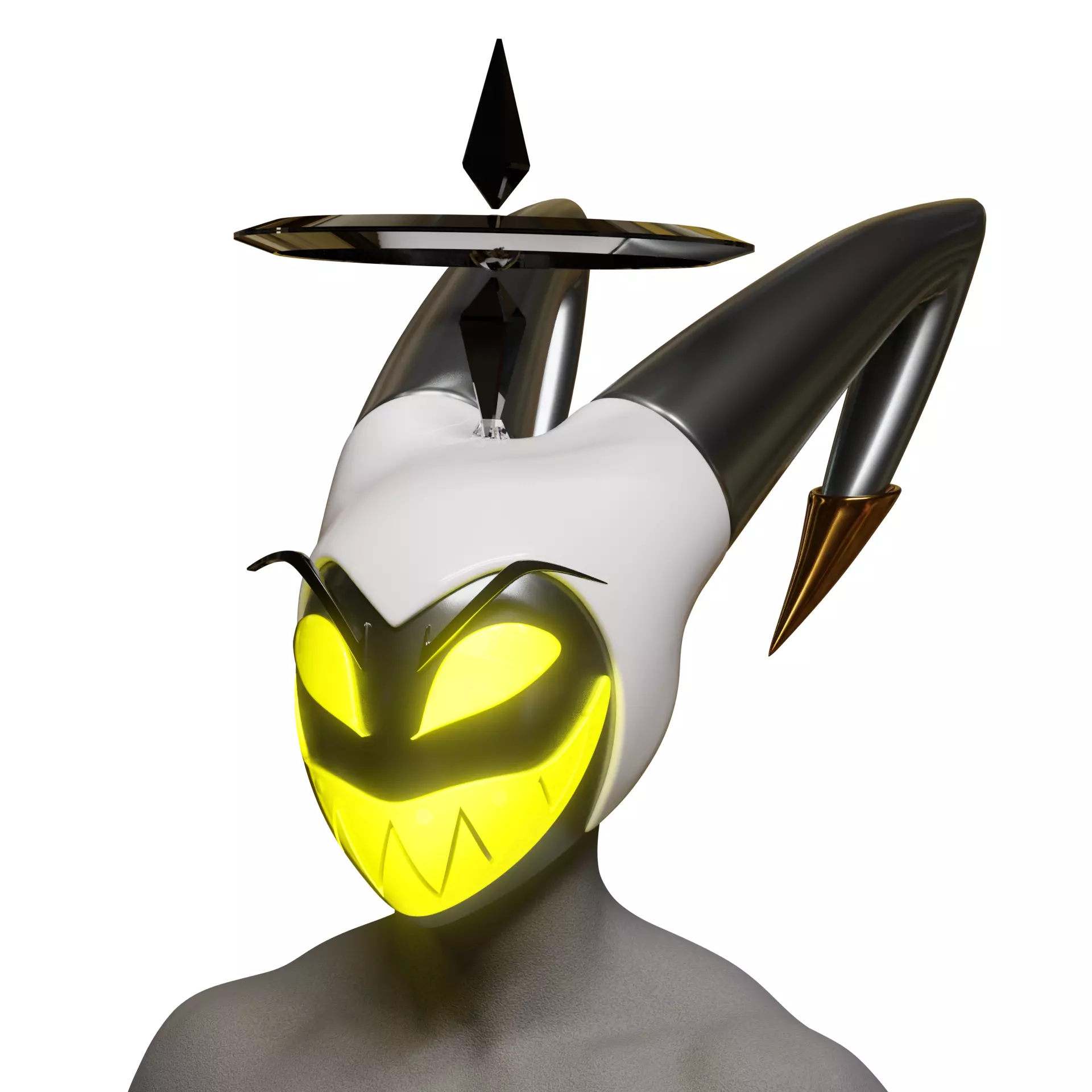 Hazbin hotel adam mask cosplay 3D print model_11