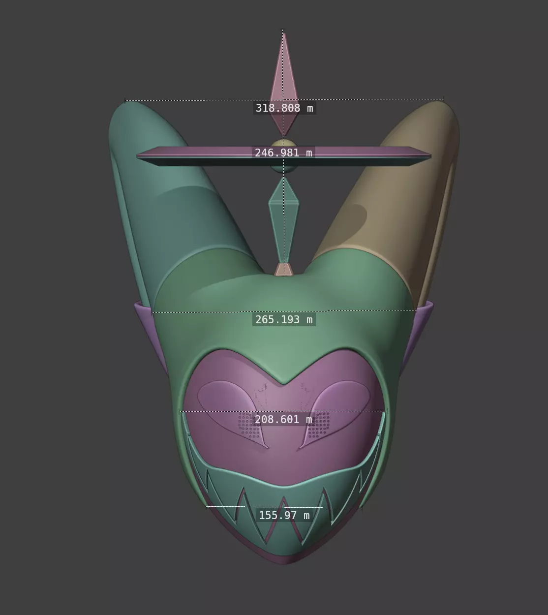 Hazbin hotel adam mask cosplay 3D print model_3