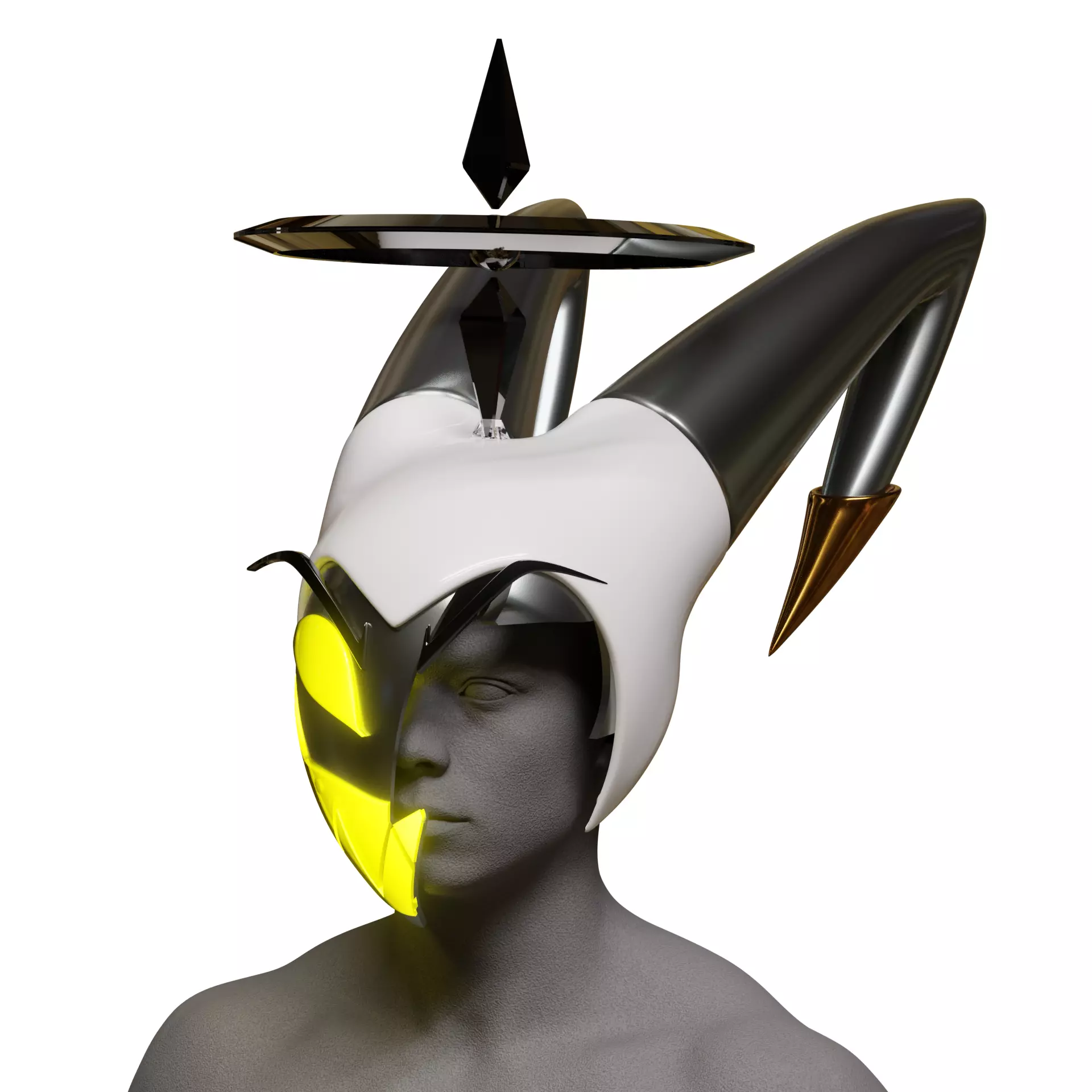 Hazbin hotel adam mask cosplay 3D print model_17