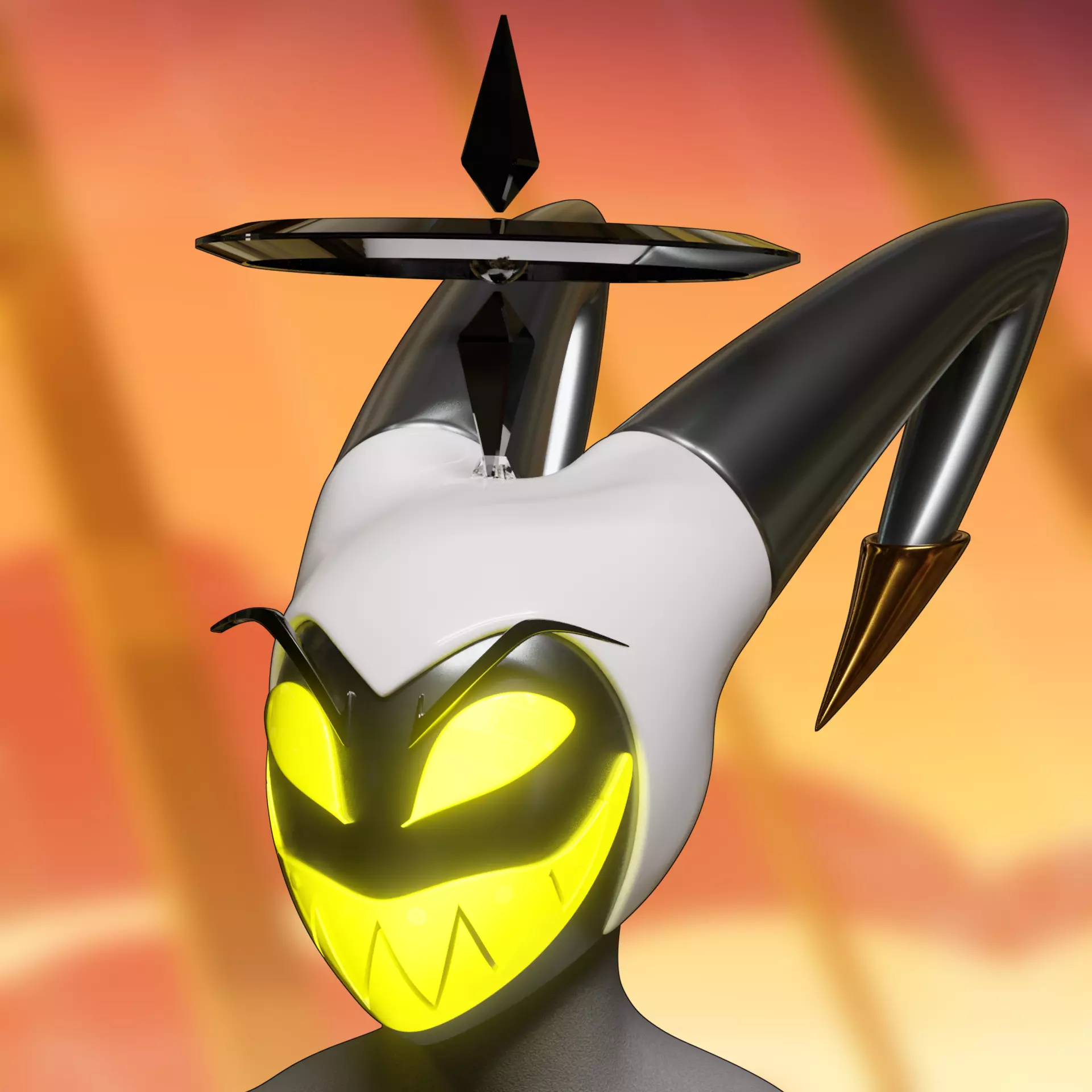 Hazbin hotel adam mask cosplay 3D print model_16