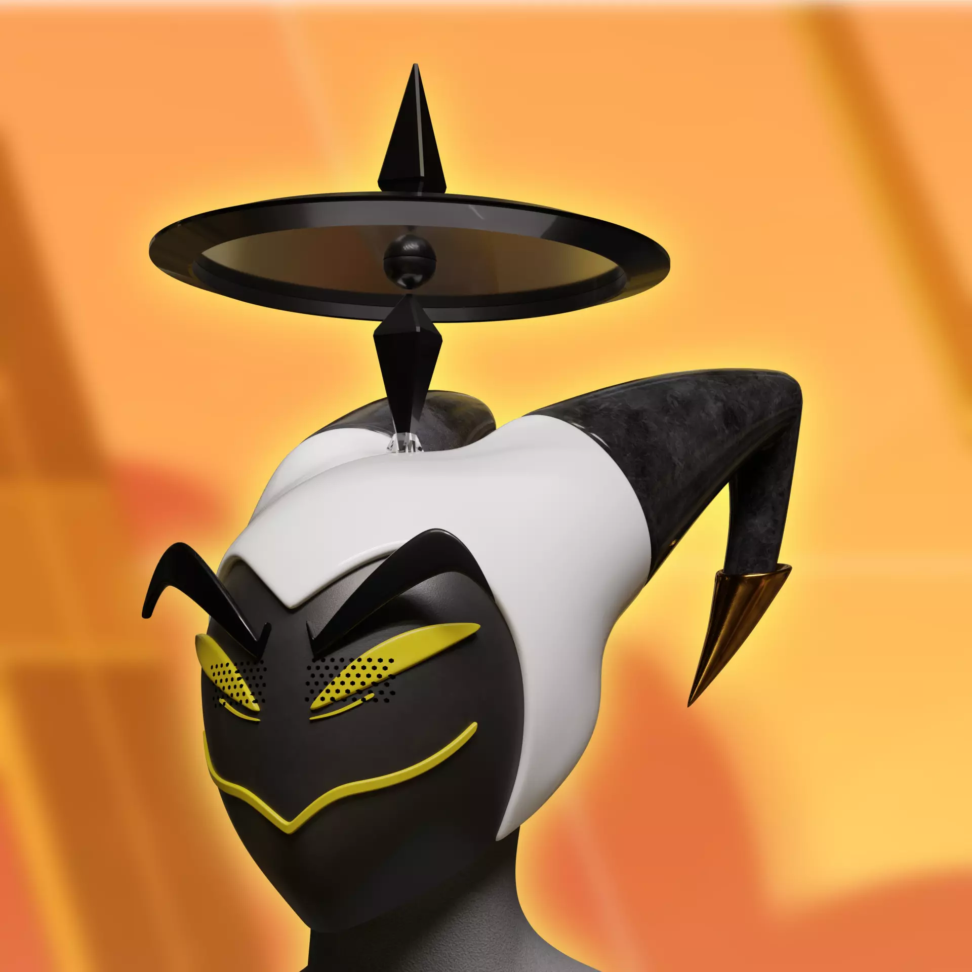 Hazbin hotel adam mask cosplay 3D print model_14
