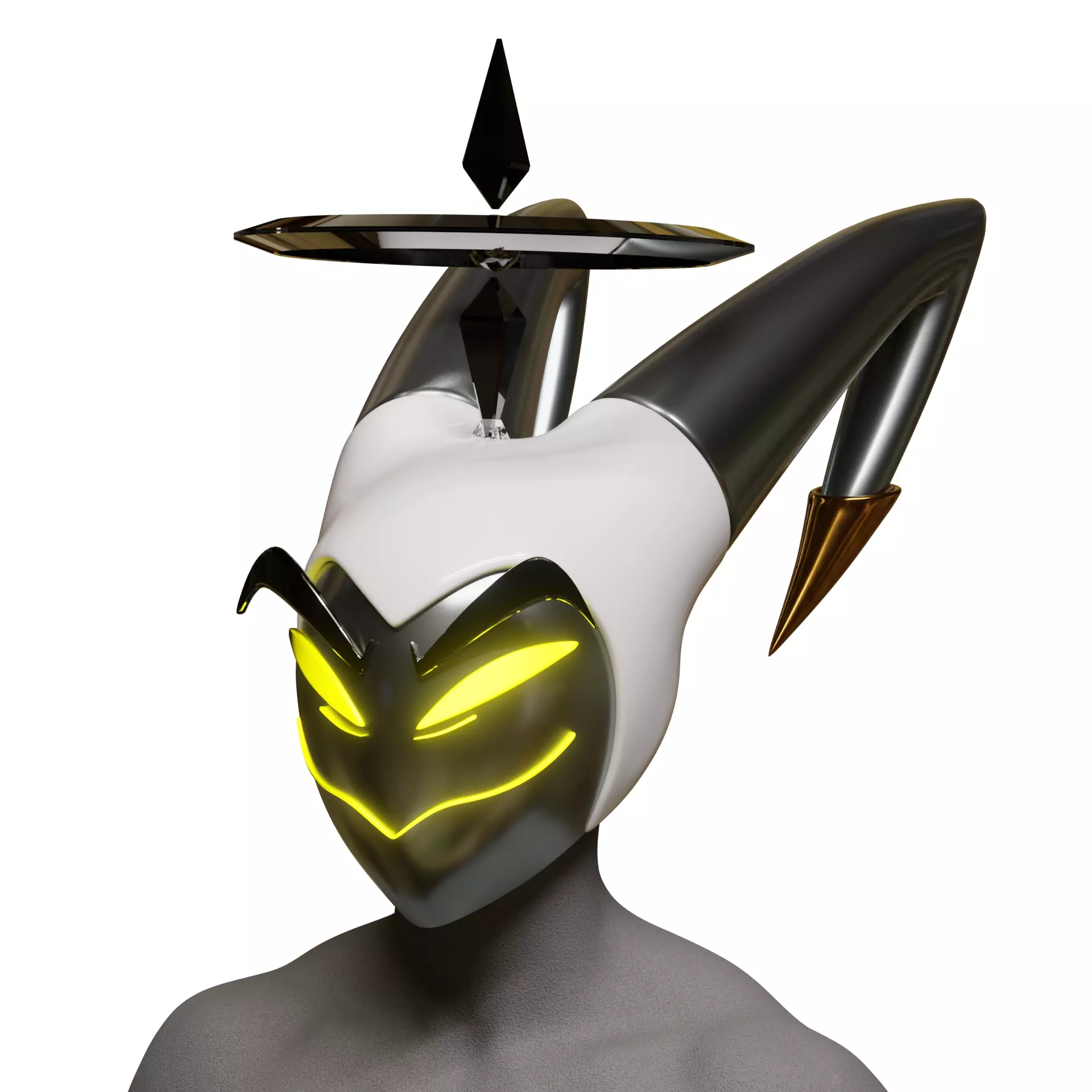 Hazbin hotel adam mask cosplay 3D print model_12