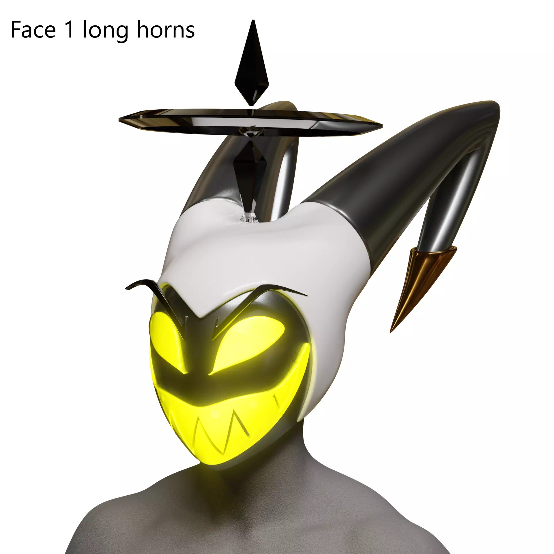 Hazbin hotel adam mask cosplay 3D print model_9