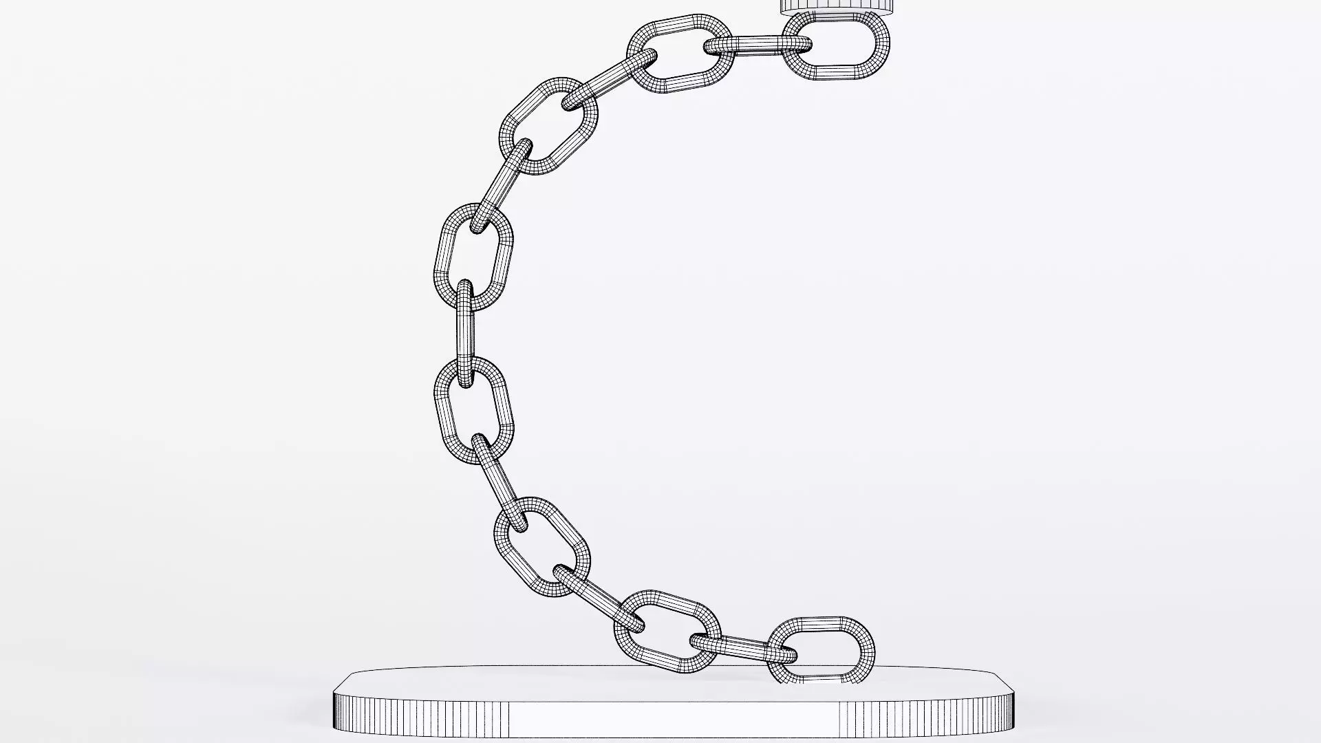 Alphabet C Chain Bronze Candleholder 3D Model True 4K PBR Render Low-poly 3D model_10