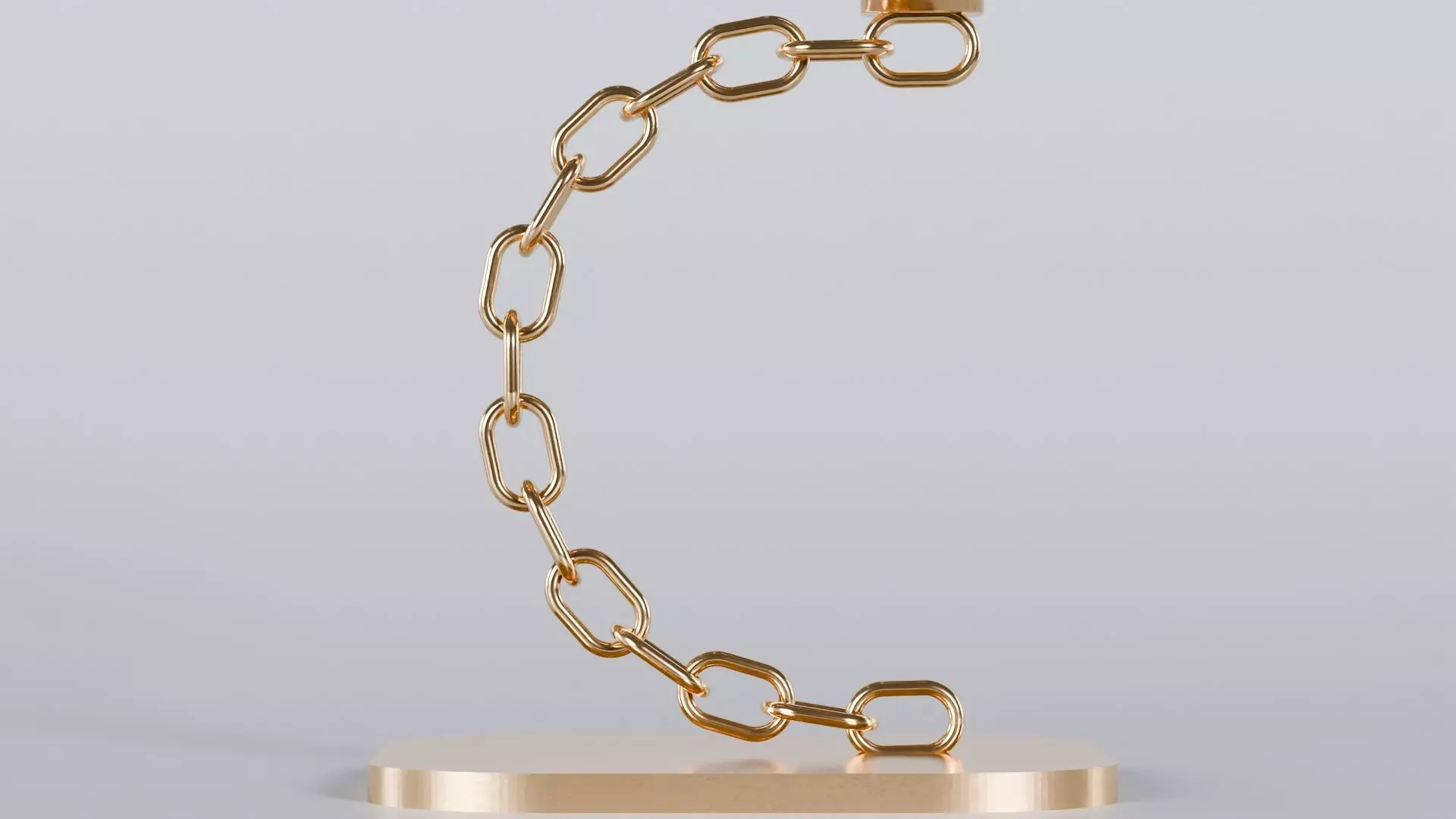 Alphabet C Chain Bronze Candleholder 3D Model True 4K PBR Render Low-poly 3D model_3